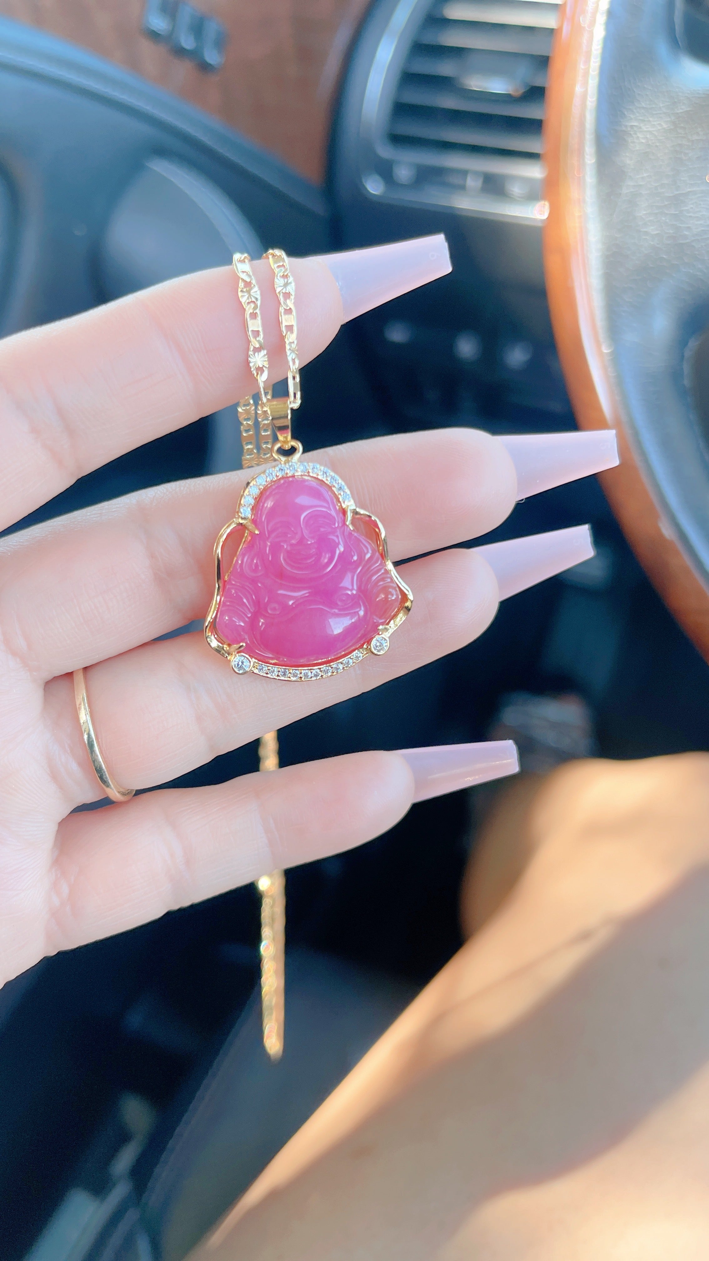 Pink 2024 buddha chain