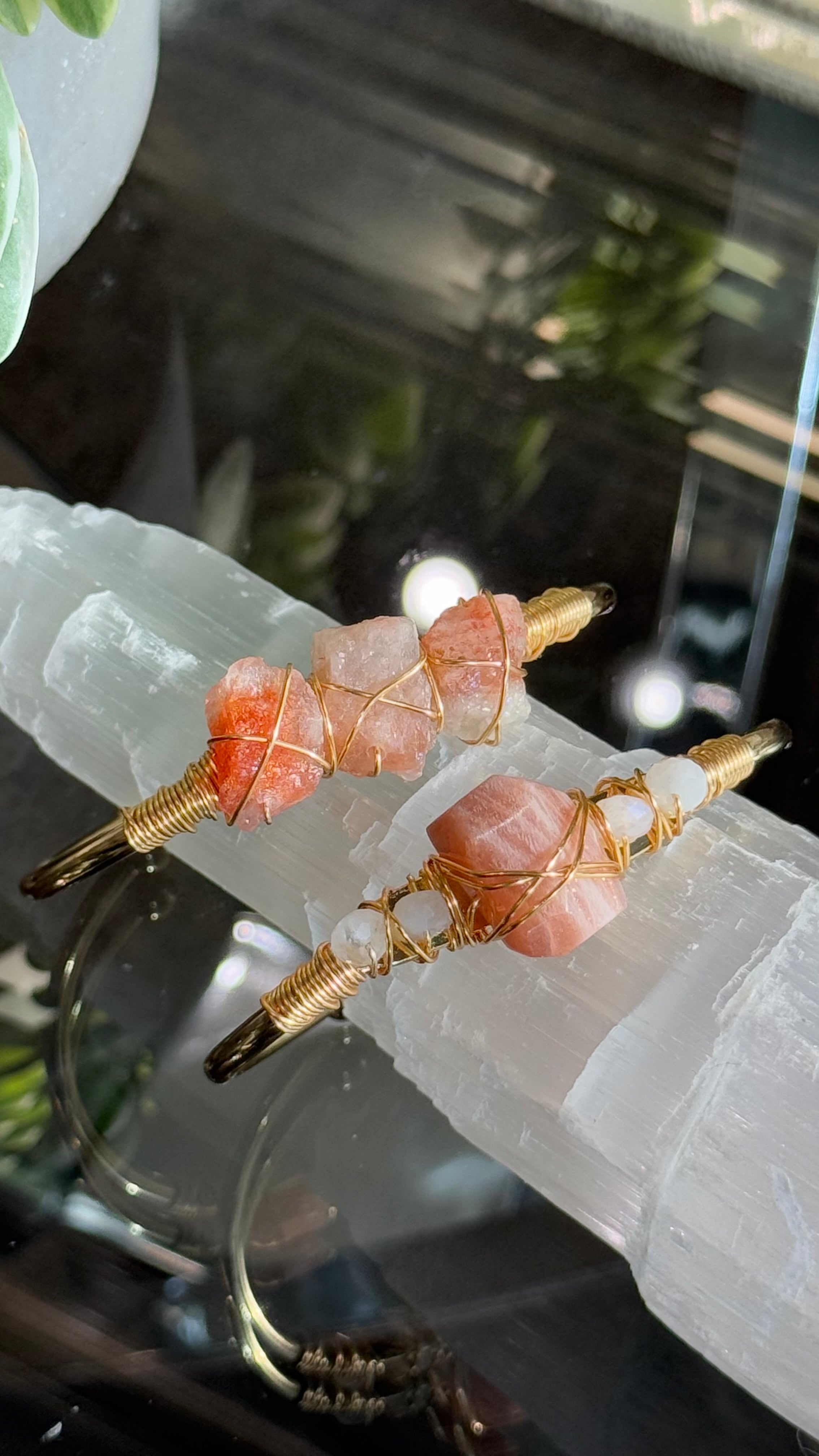 Sun Stone & Quartz Duo