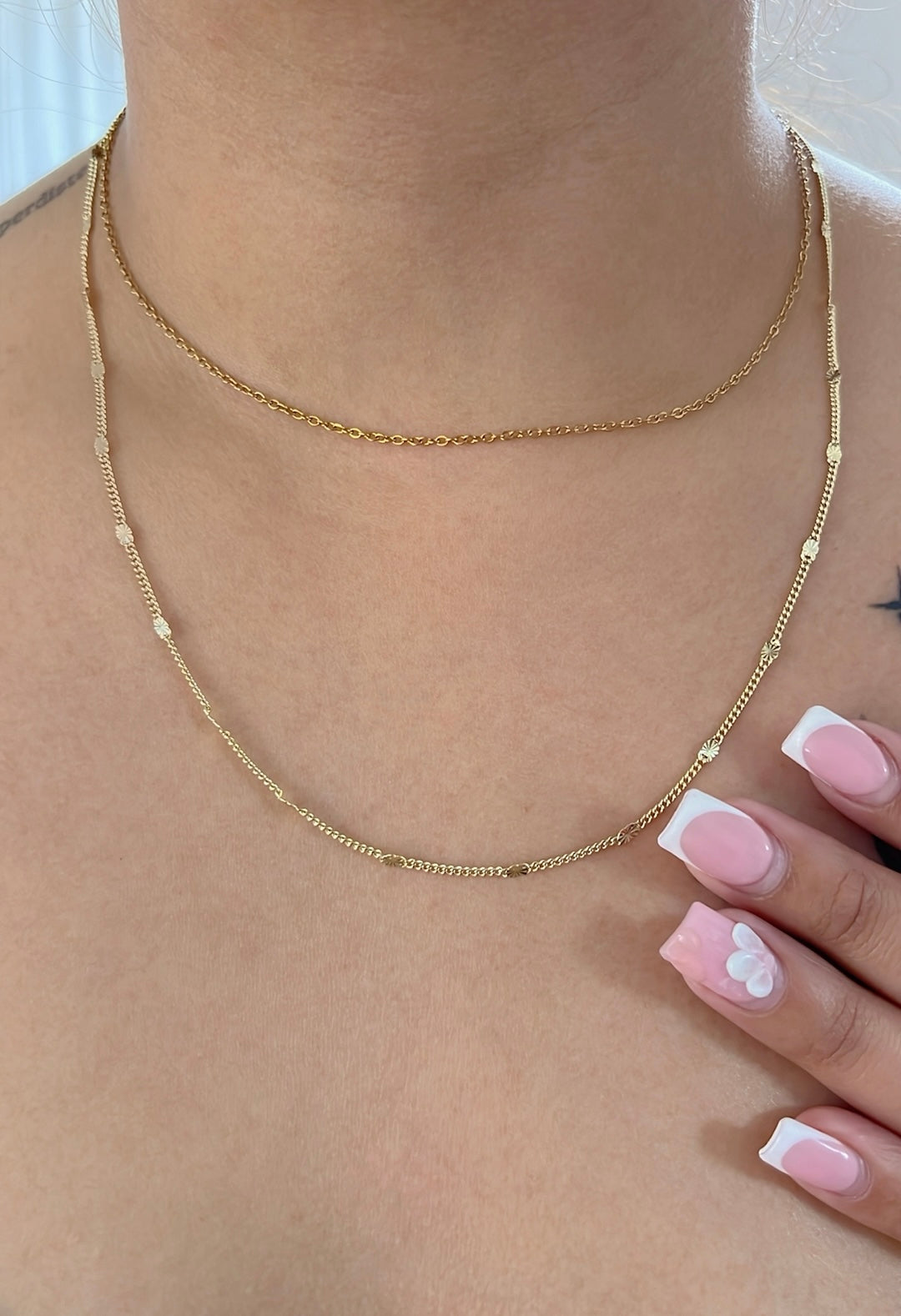 Hammered Chain Necklace: 21 inches