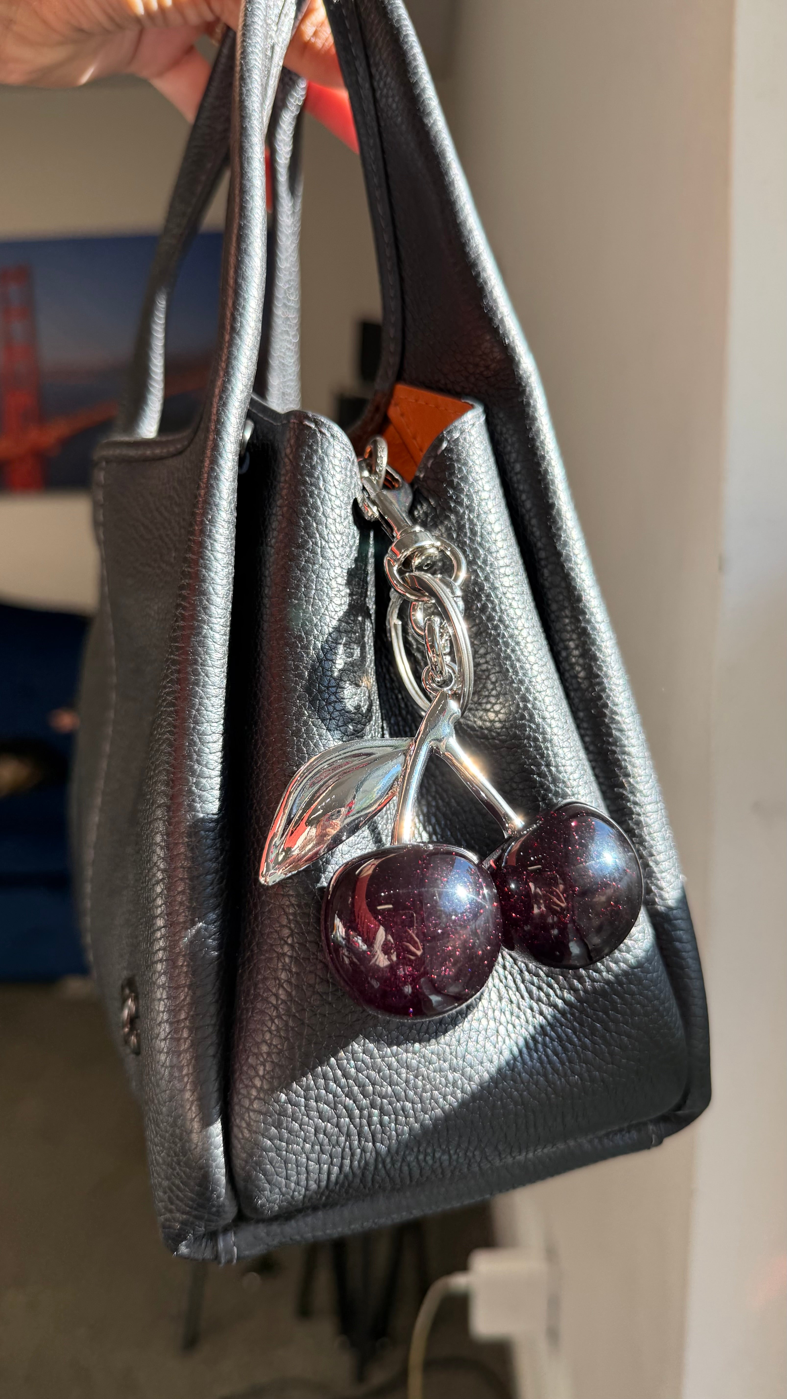 Silver Cherry Charm