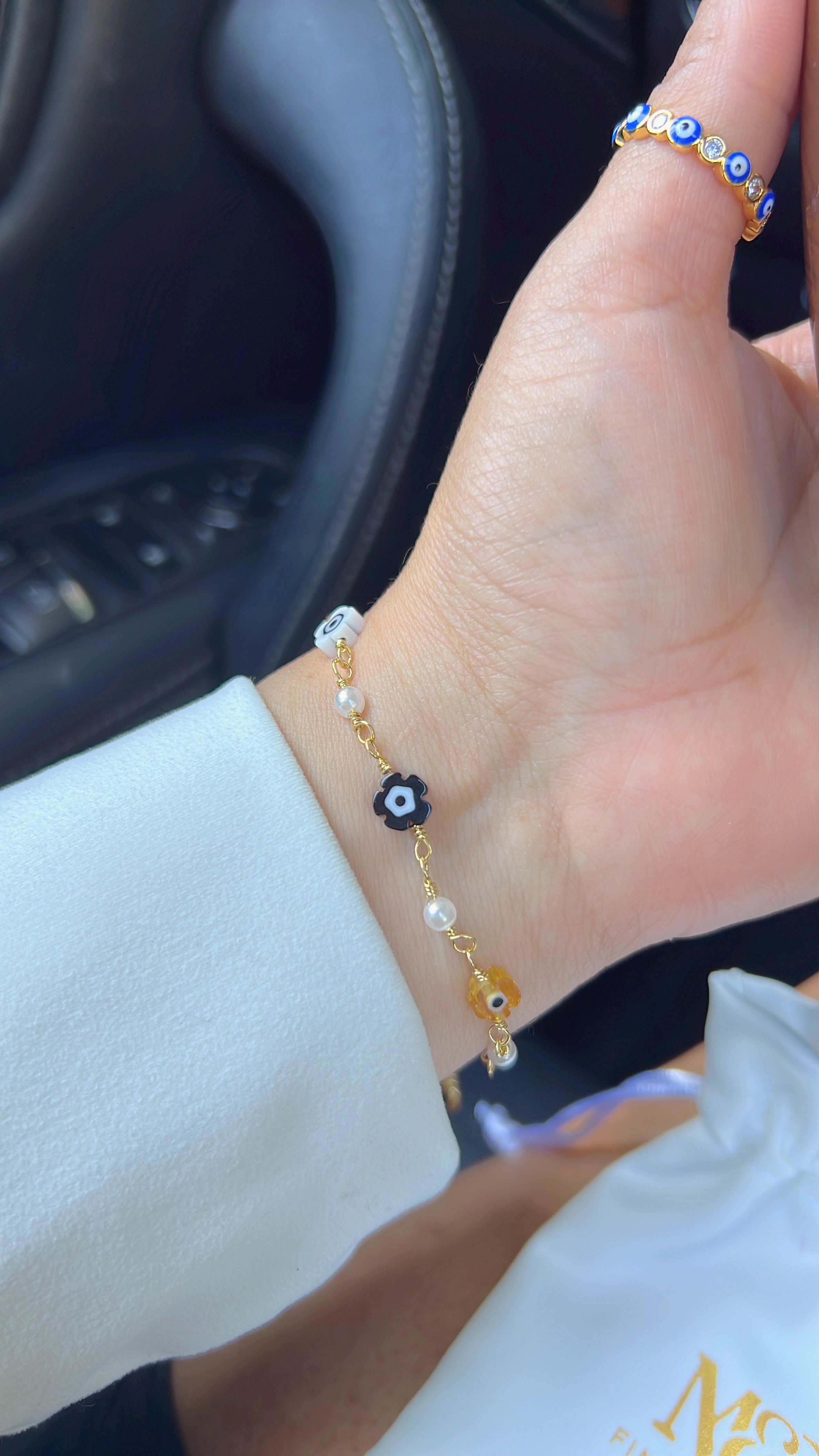 "Soft Girl" Evil Eye Bracelet