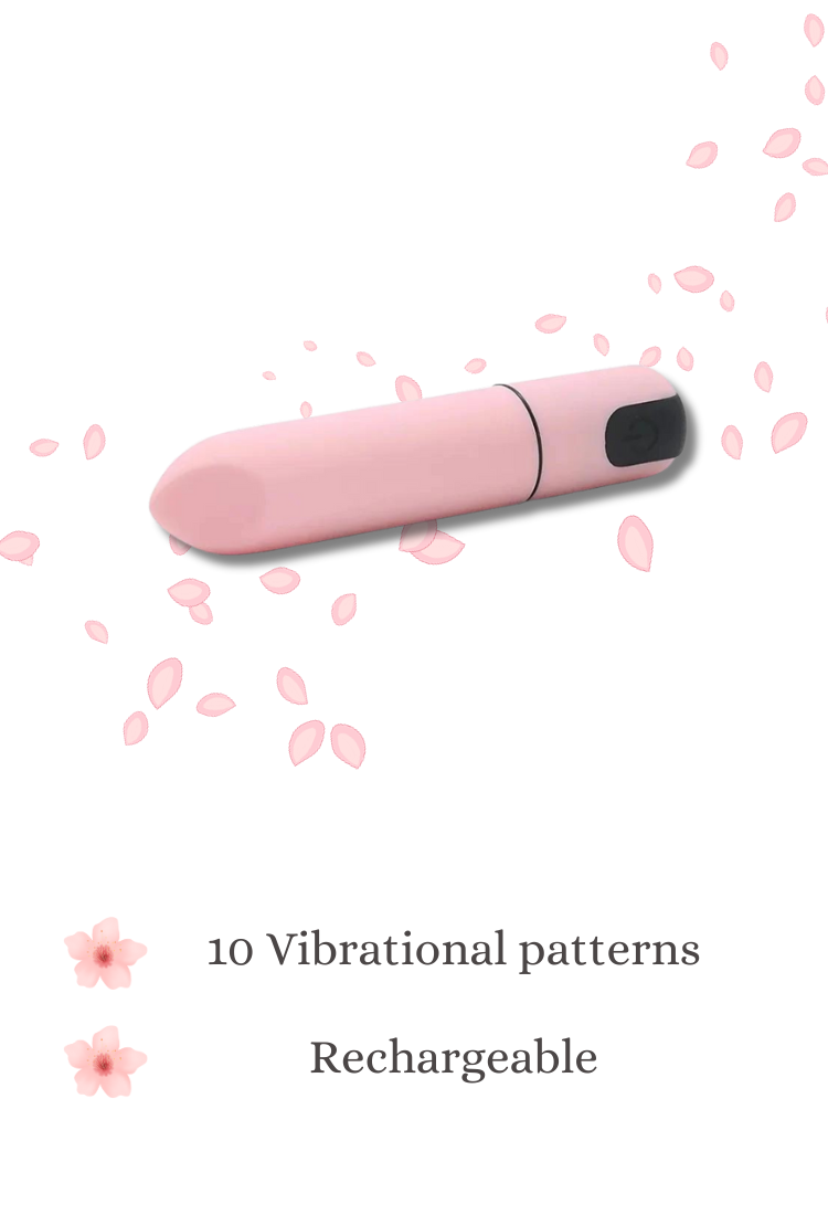 Cherry Pink Lipstick Vibrator + Remote Control