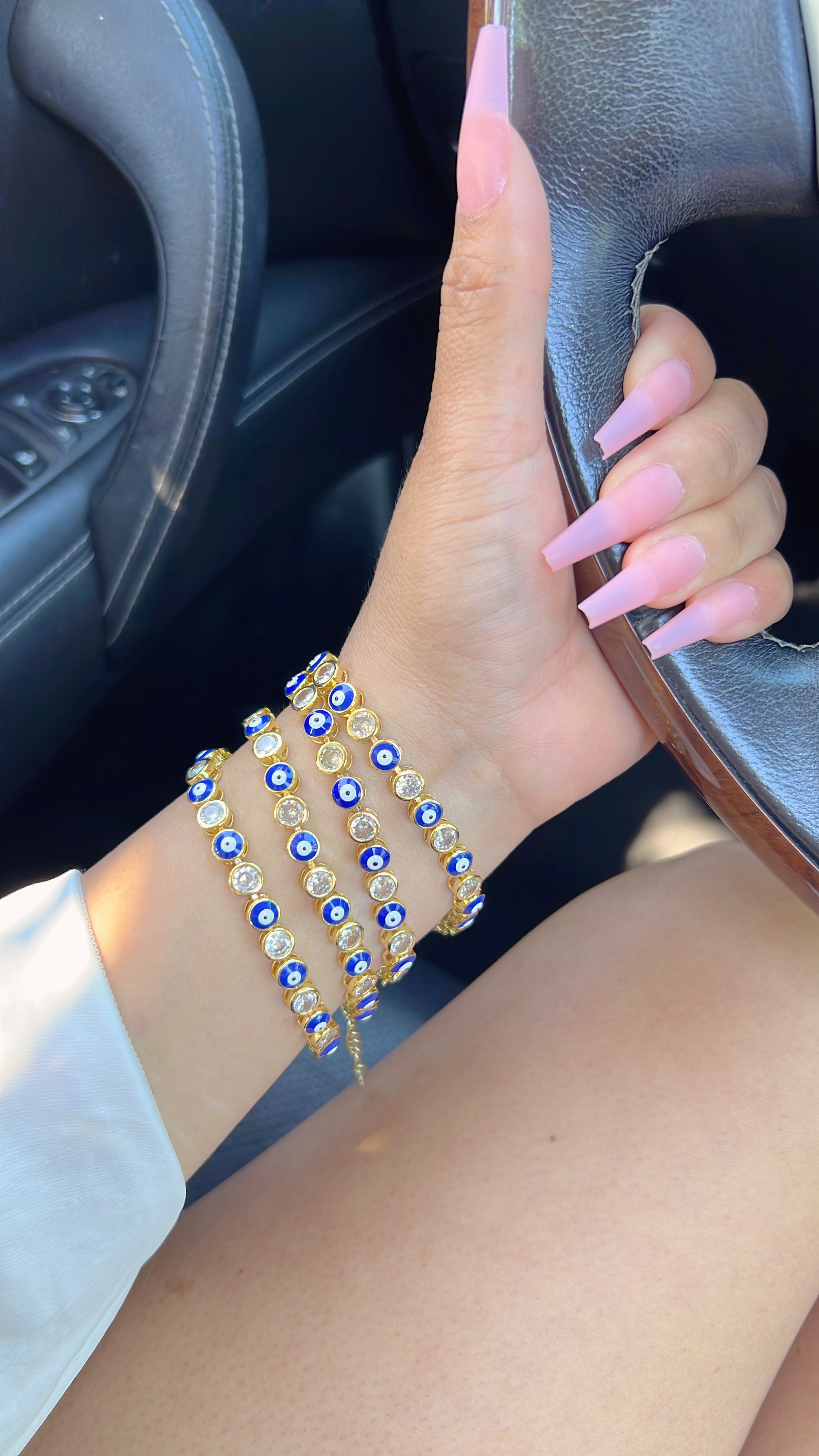 Diamond Blue Evil Eye Bracelet