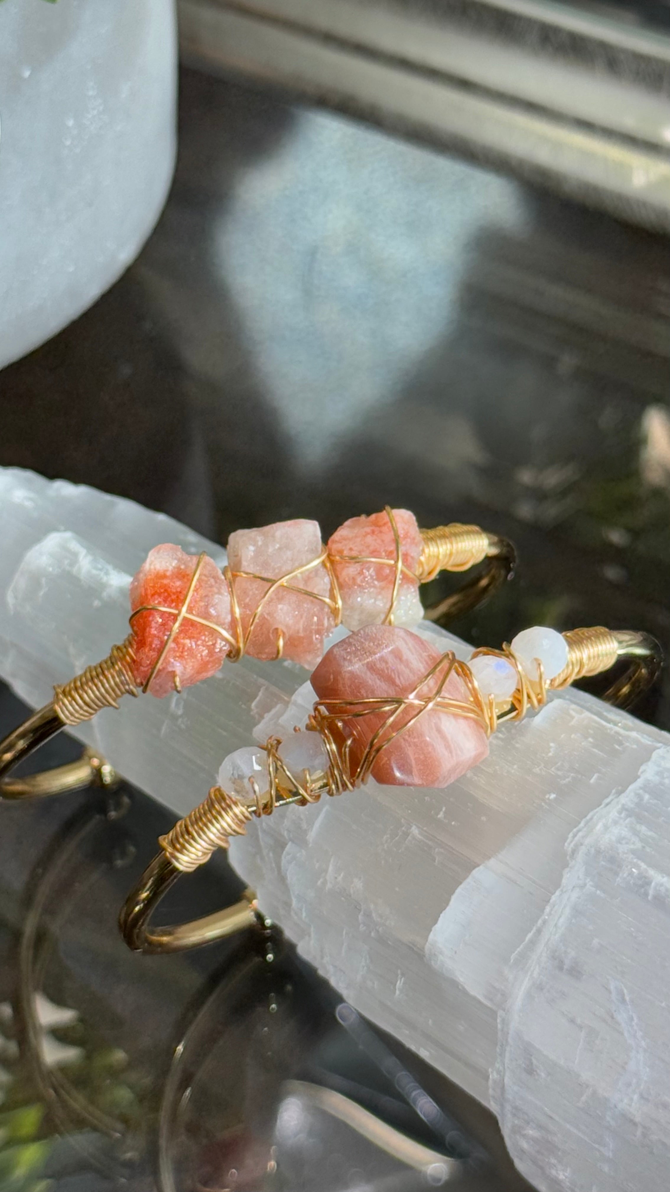 Sun Stone & Quartz Duo