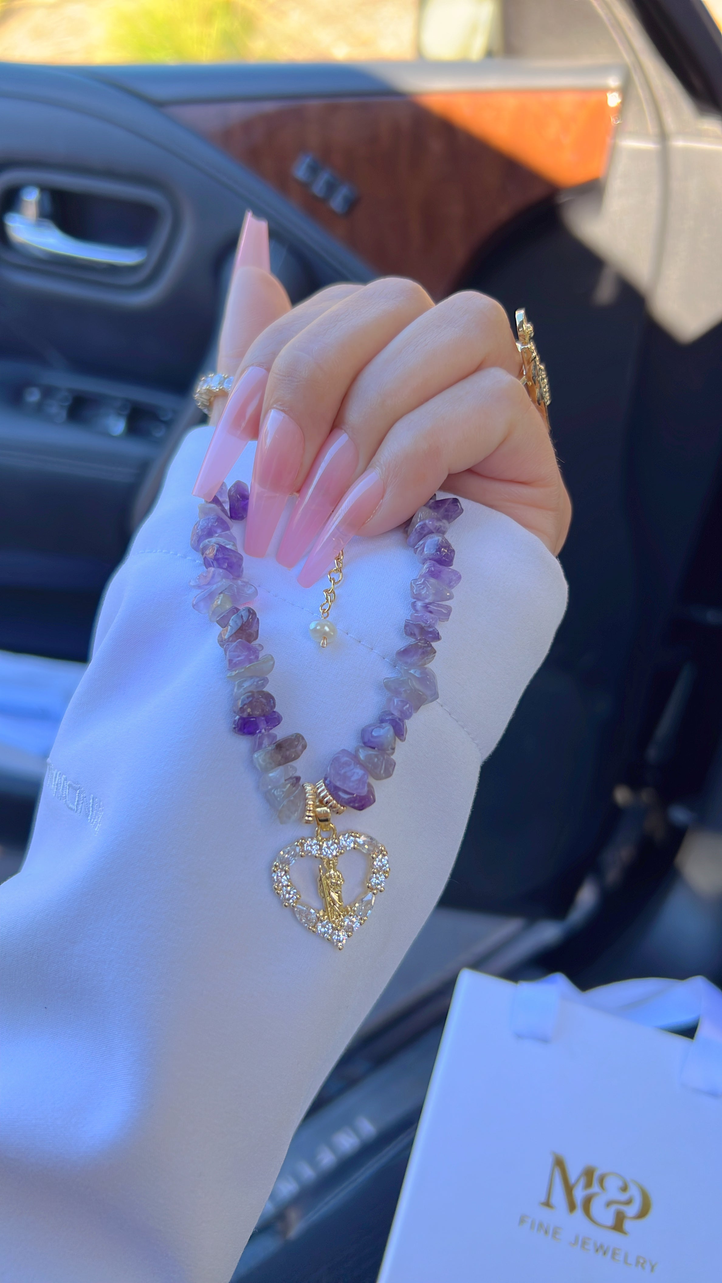 Amethyst Saint Jude Bracelet