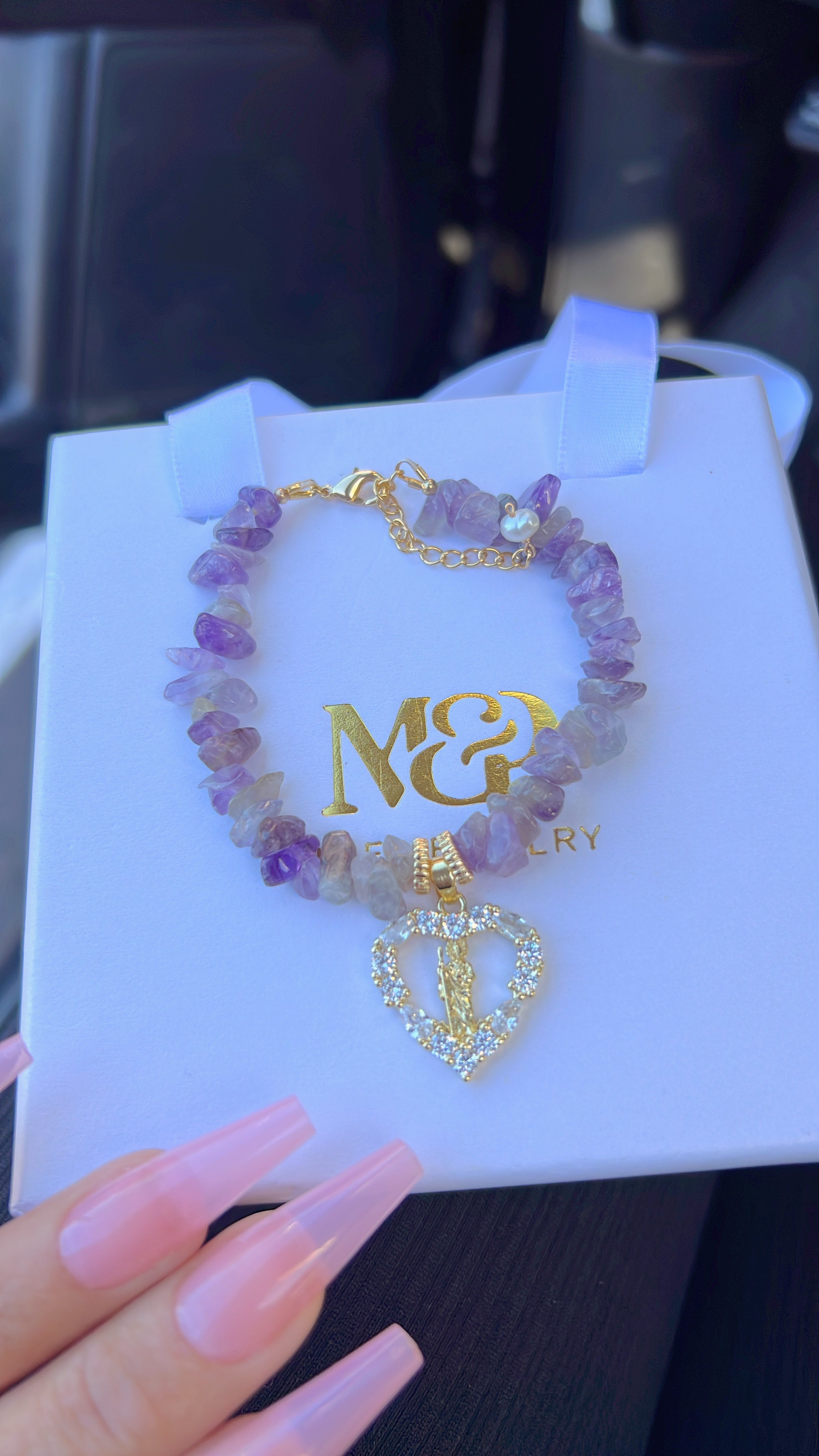 Amethyst Saint Jude Bracelet