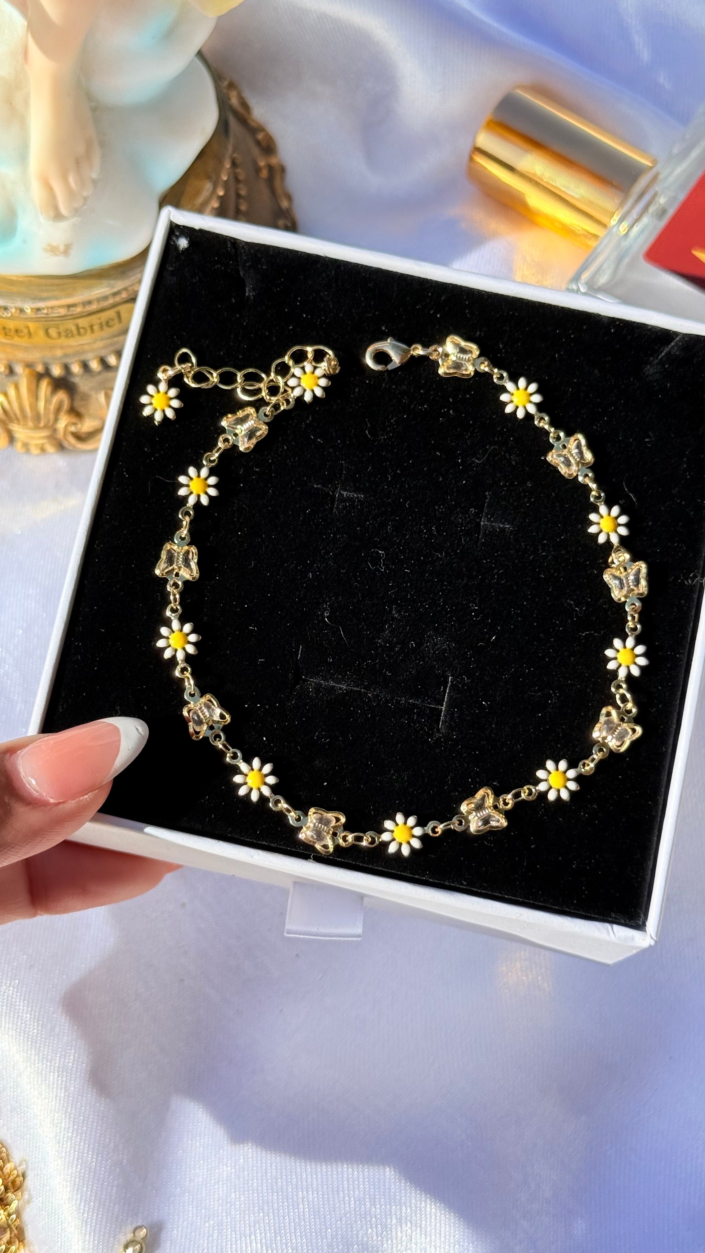 🌻 Diamond Sunflower Anklet 🌻