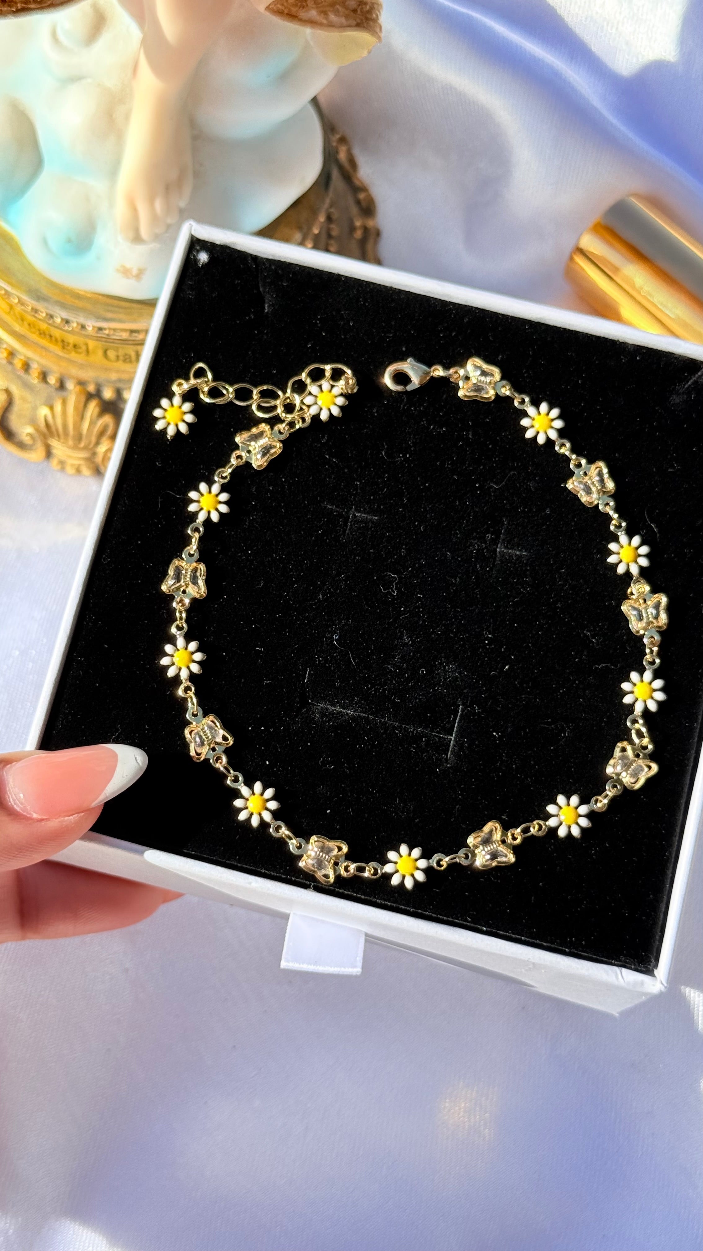 🌻 Diamond Sunflower Anklet 🌻