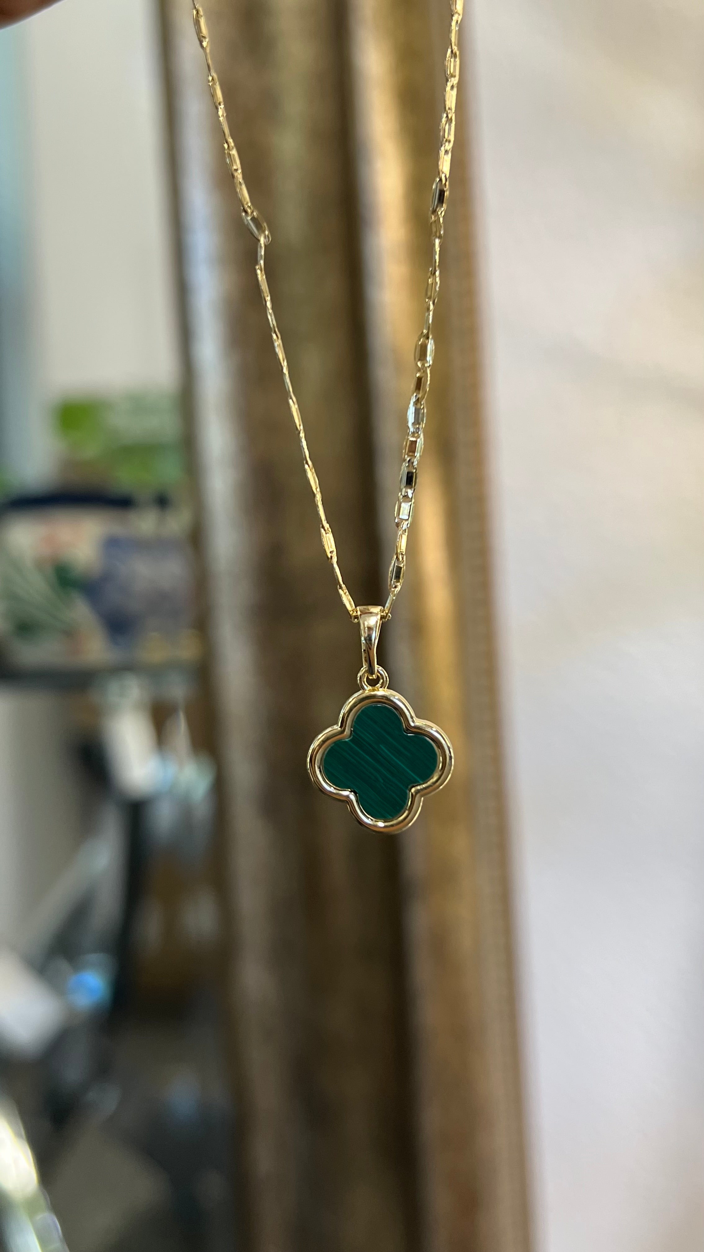 Green Clover Necklace