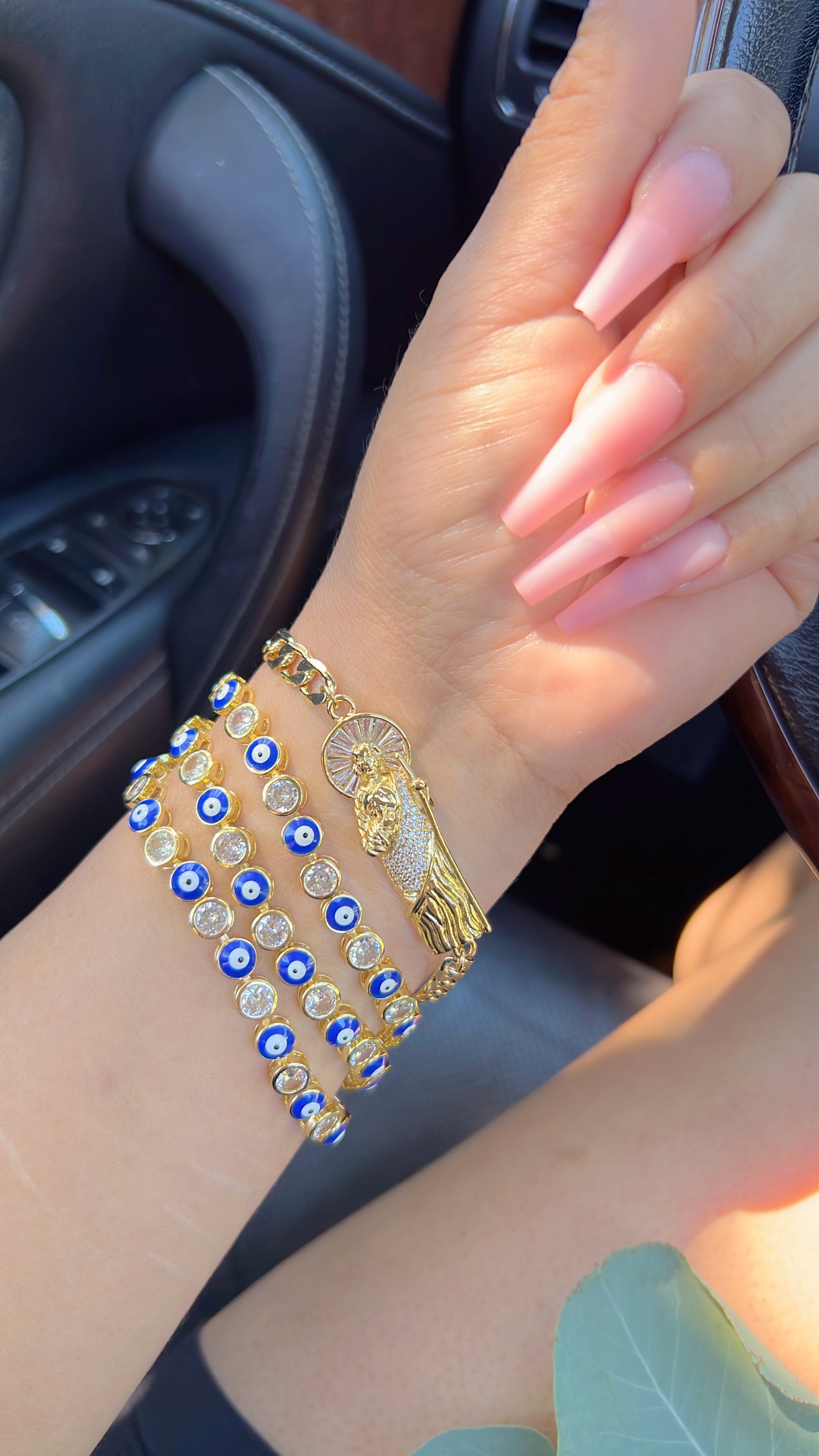 Diamond Blue Evil Eye Bracelet