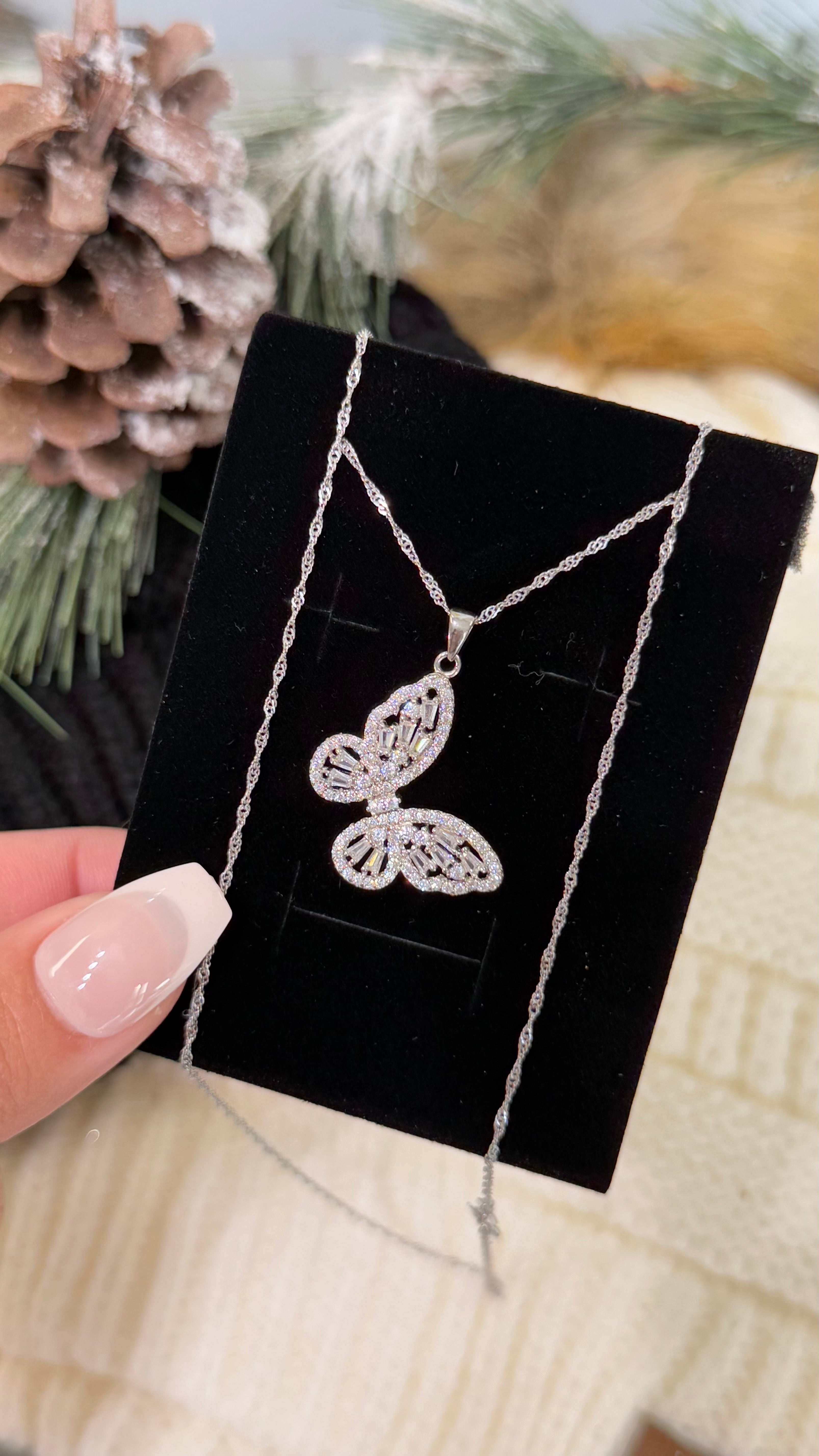 Sterling Butterfly Necklace