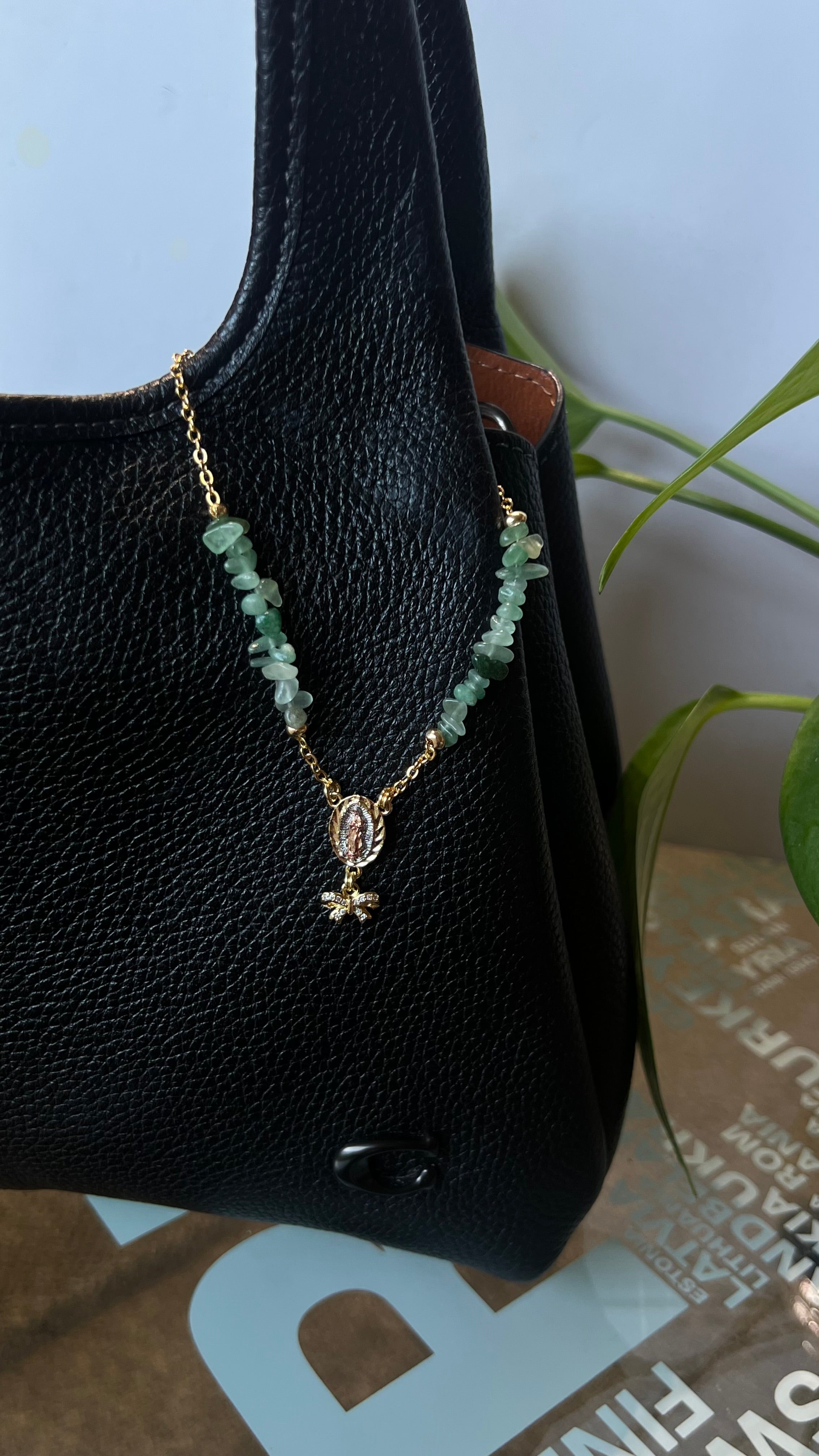 🎀 Mini Green: Lady of Guadalupe Rosario Accessory 🎀