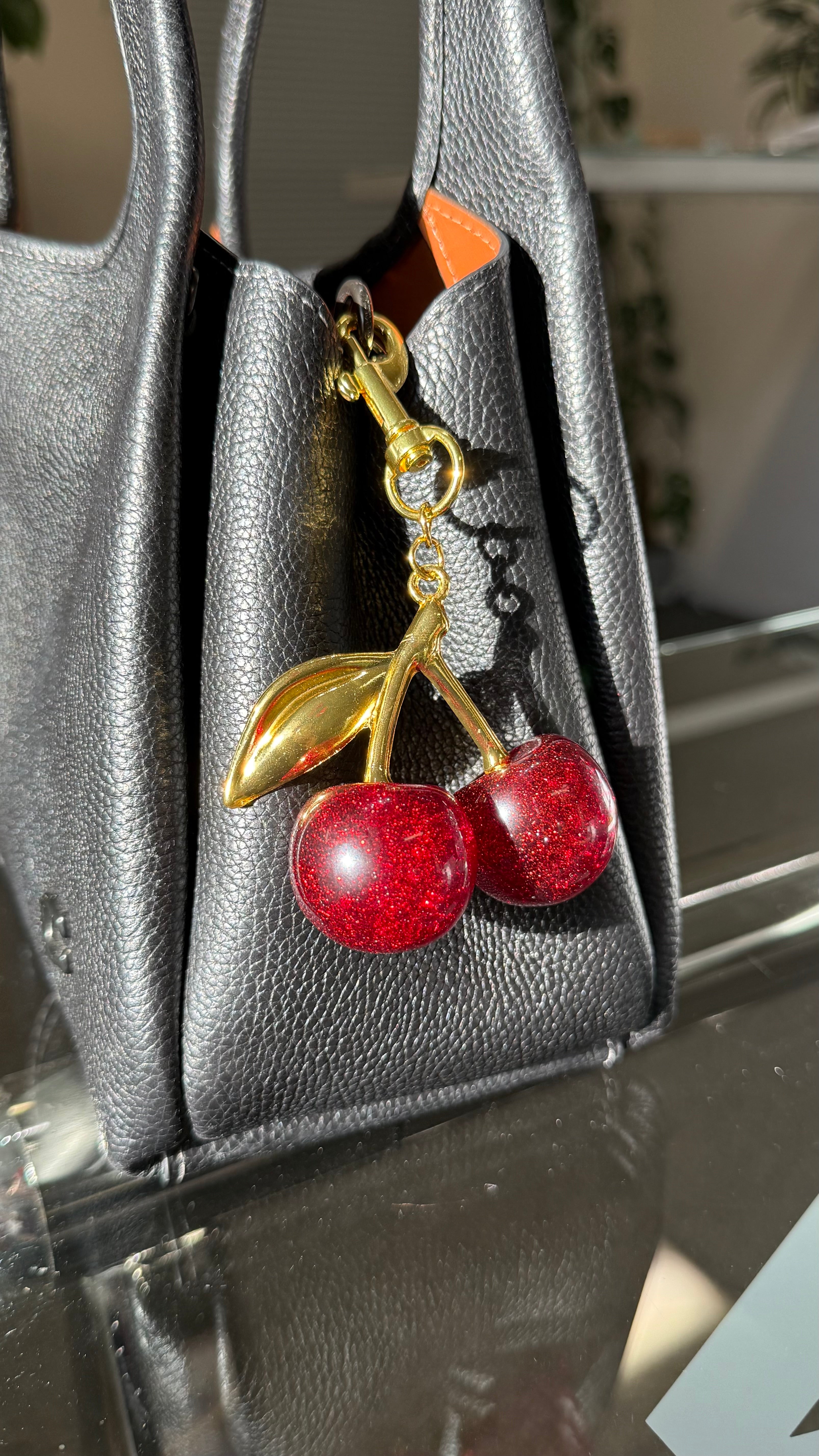 Gold Cherry Charm