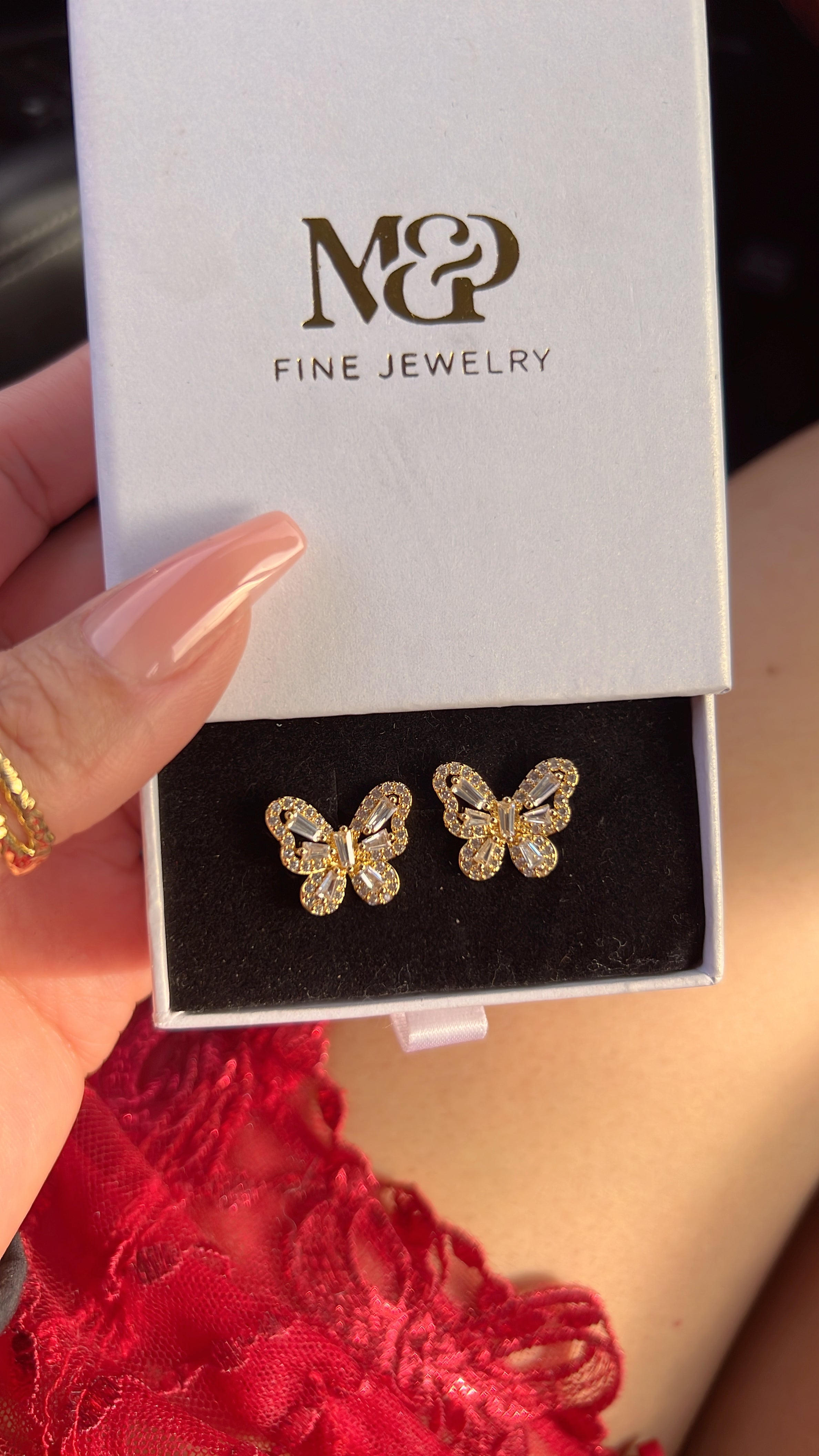 Diamond Butterfly Earrings