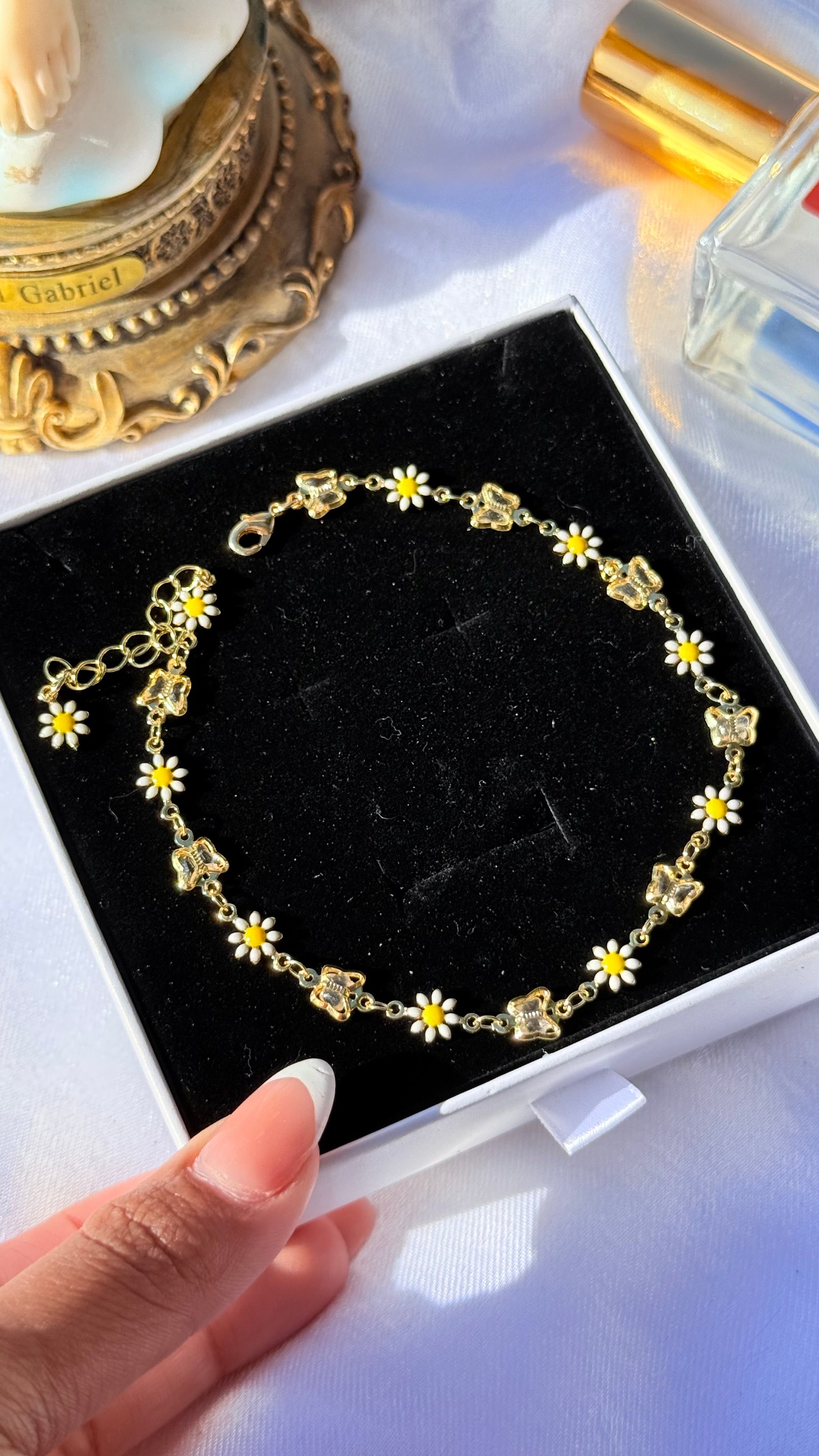 🌻 Diamond Sunflower Anklet 🌻