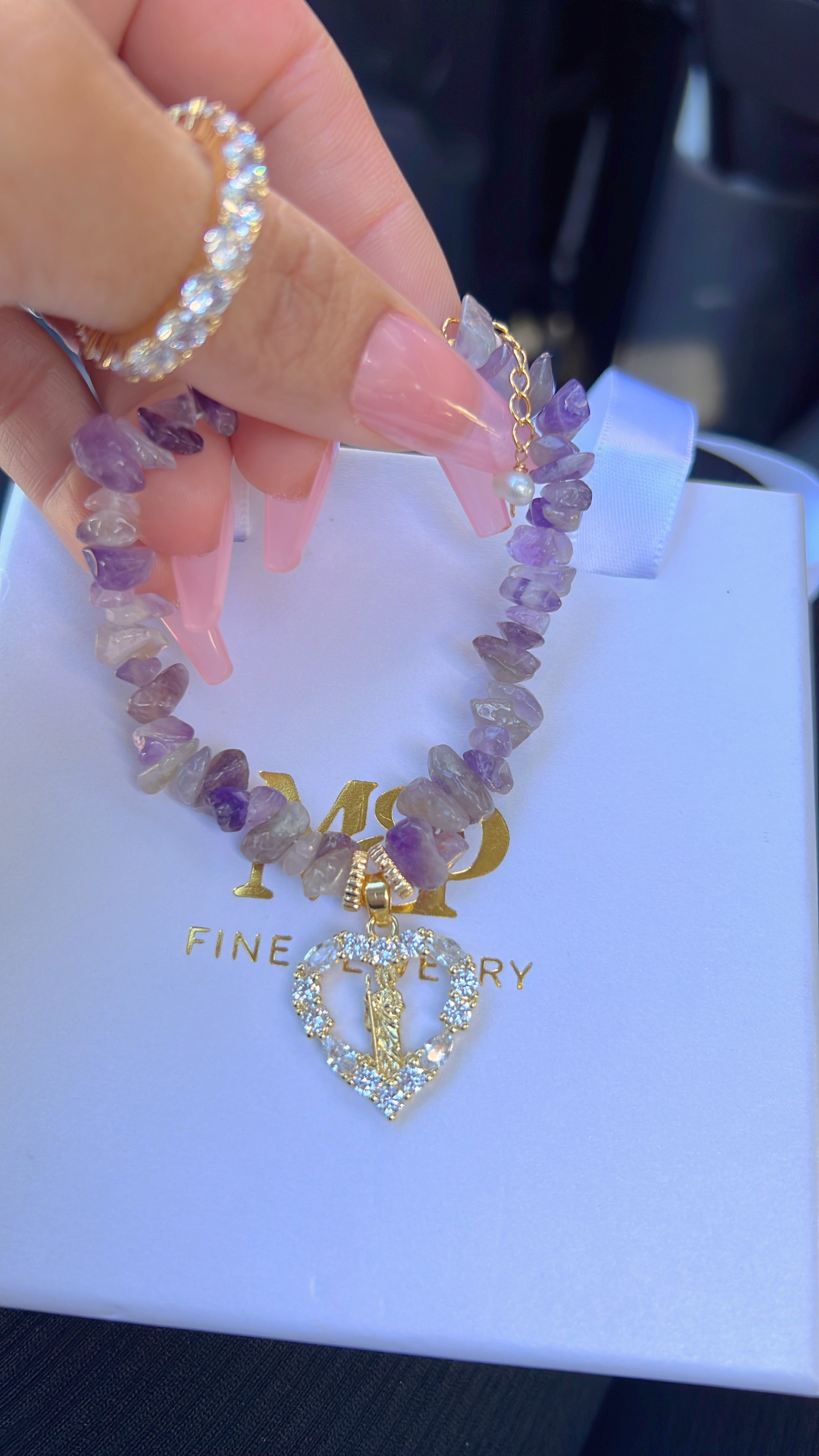 Amethyst Saint Jude Bracelet