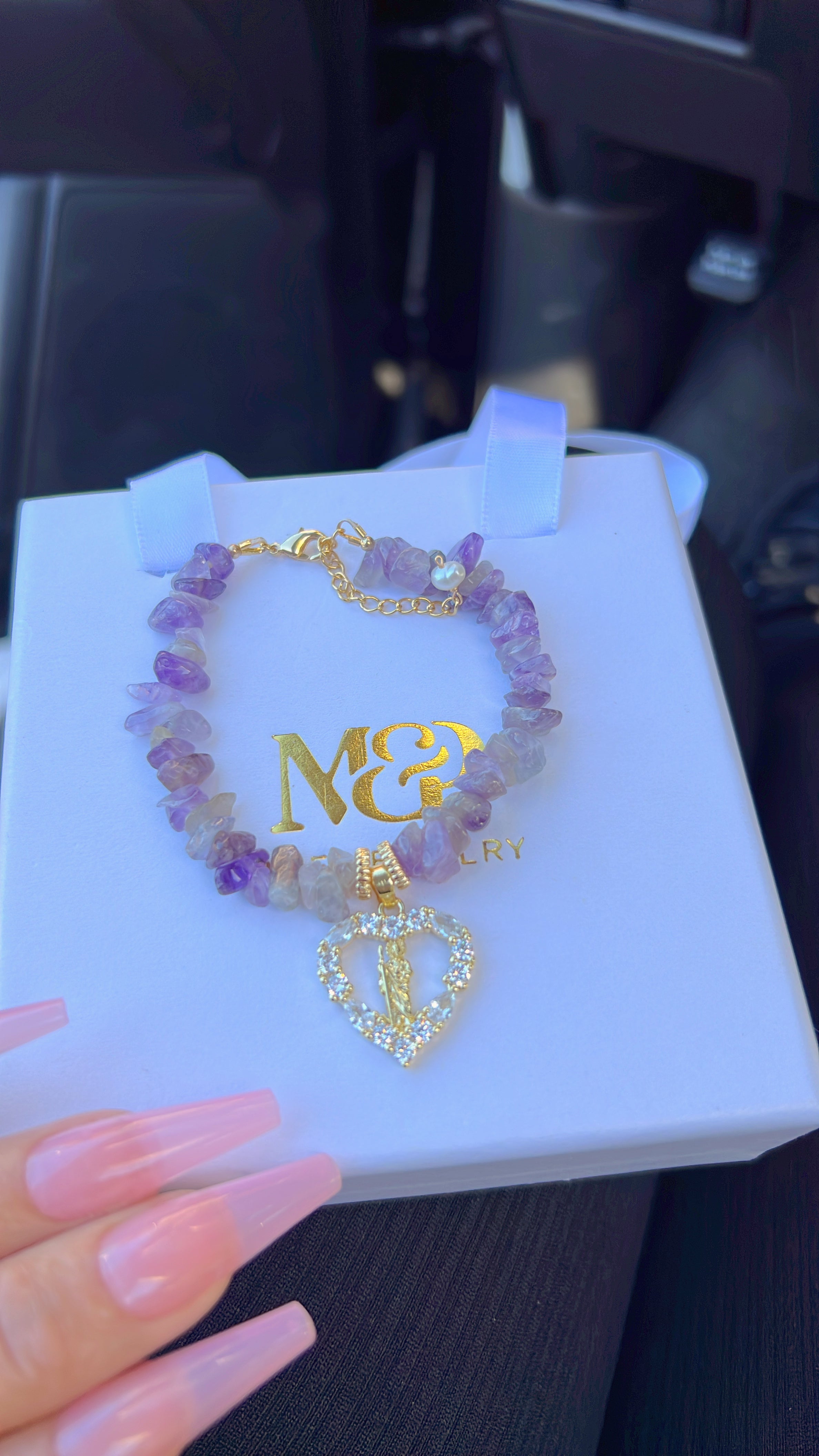 Amethyst Saint Jude Bracelet