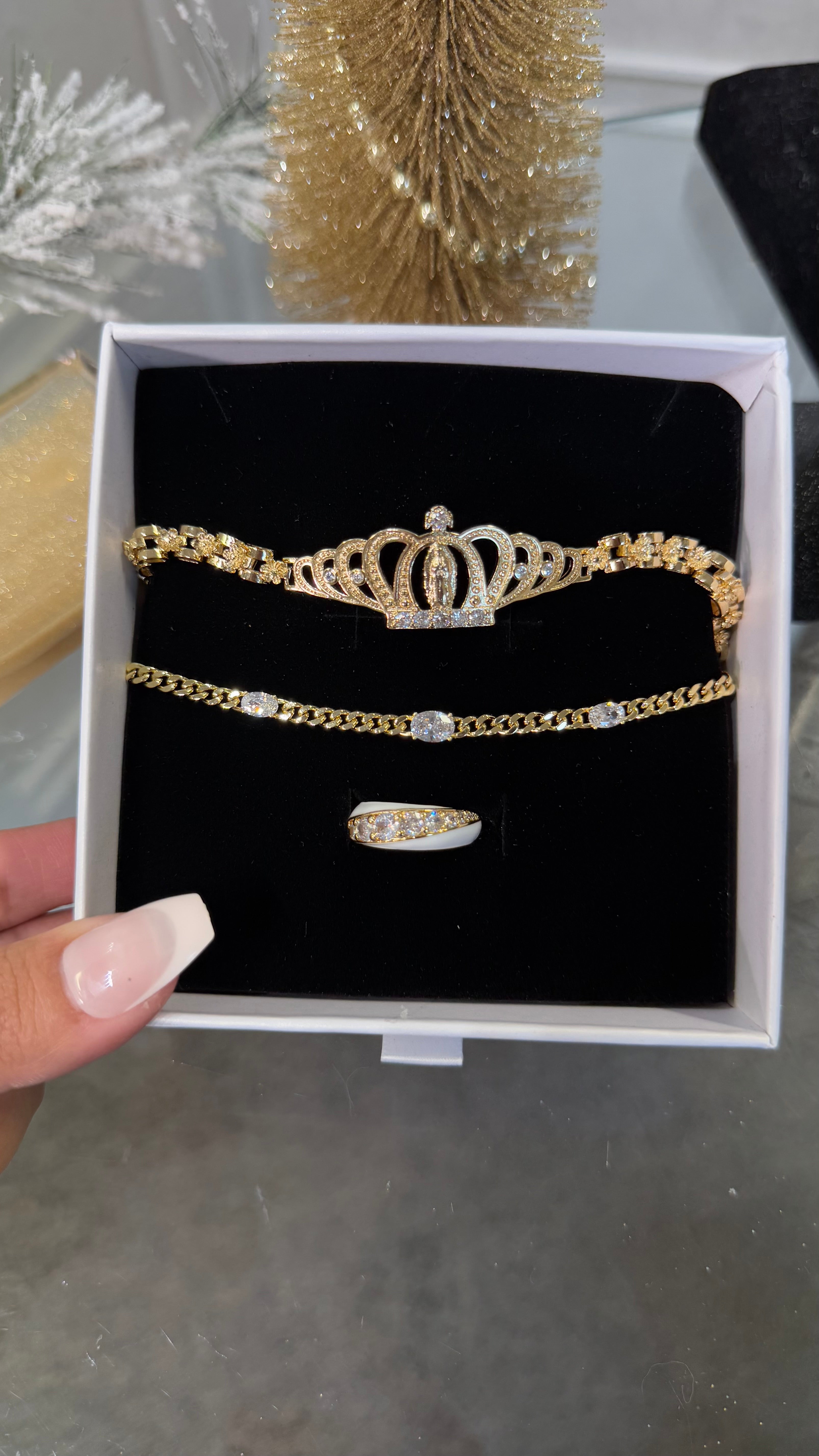 our Lady of Guadalupe Tiara Bracelet Set