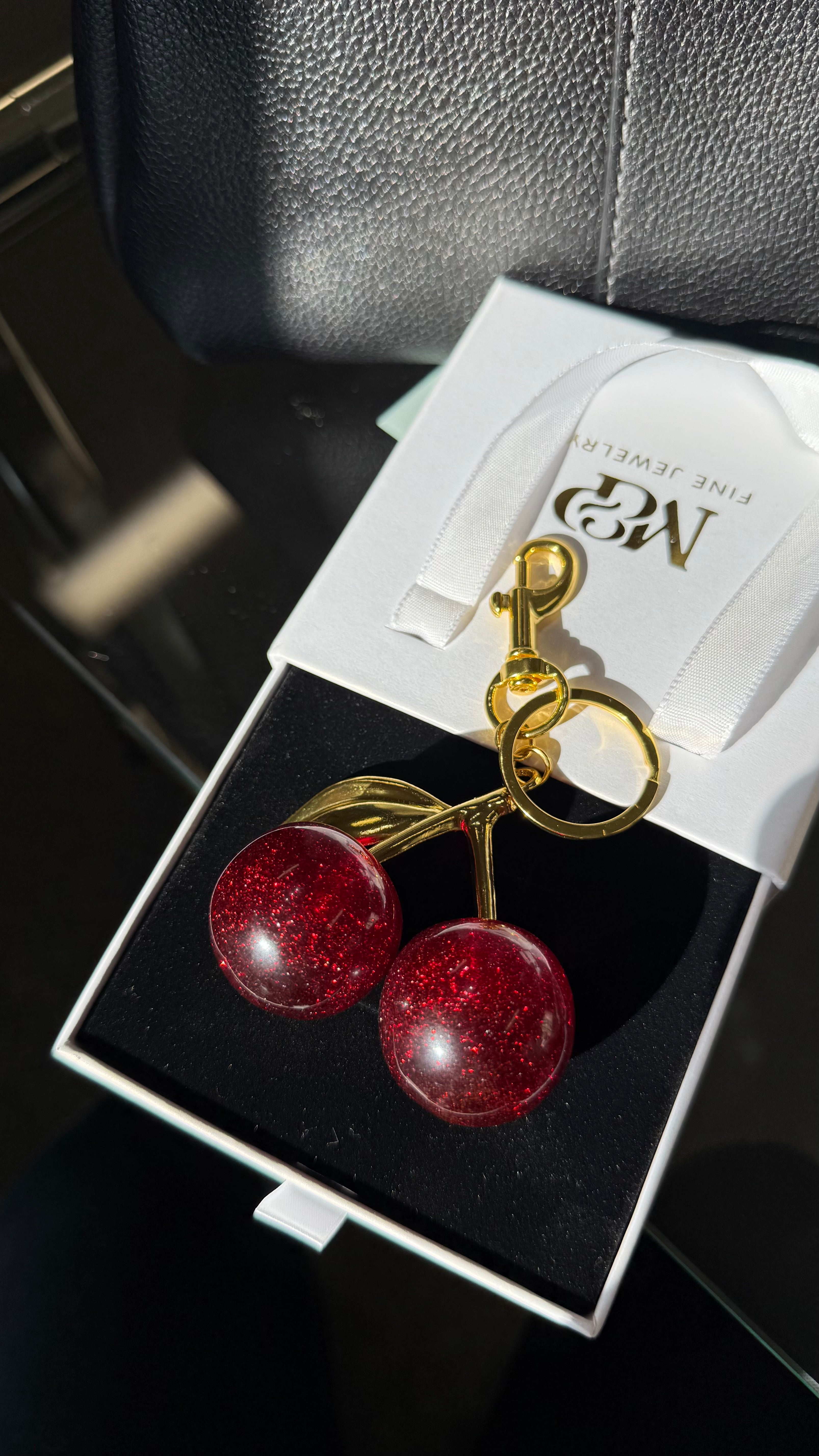 Gold Cherry Charm