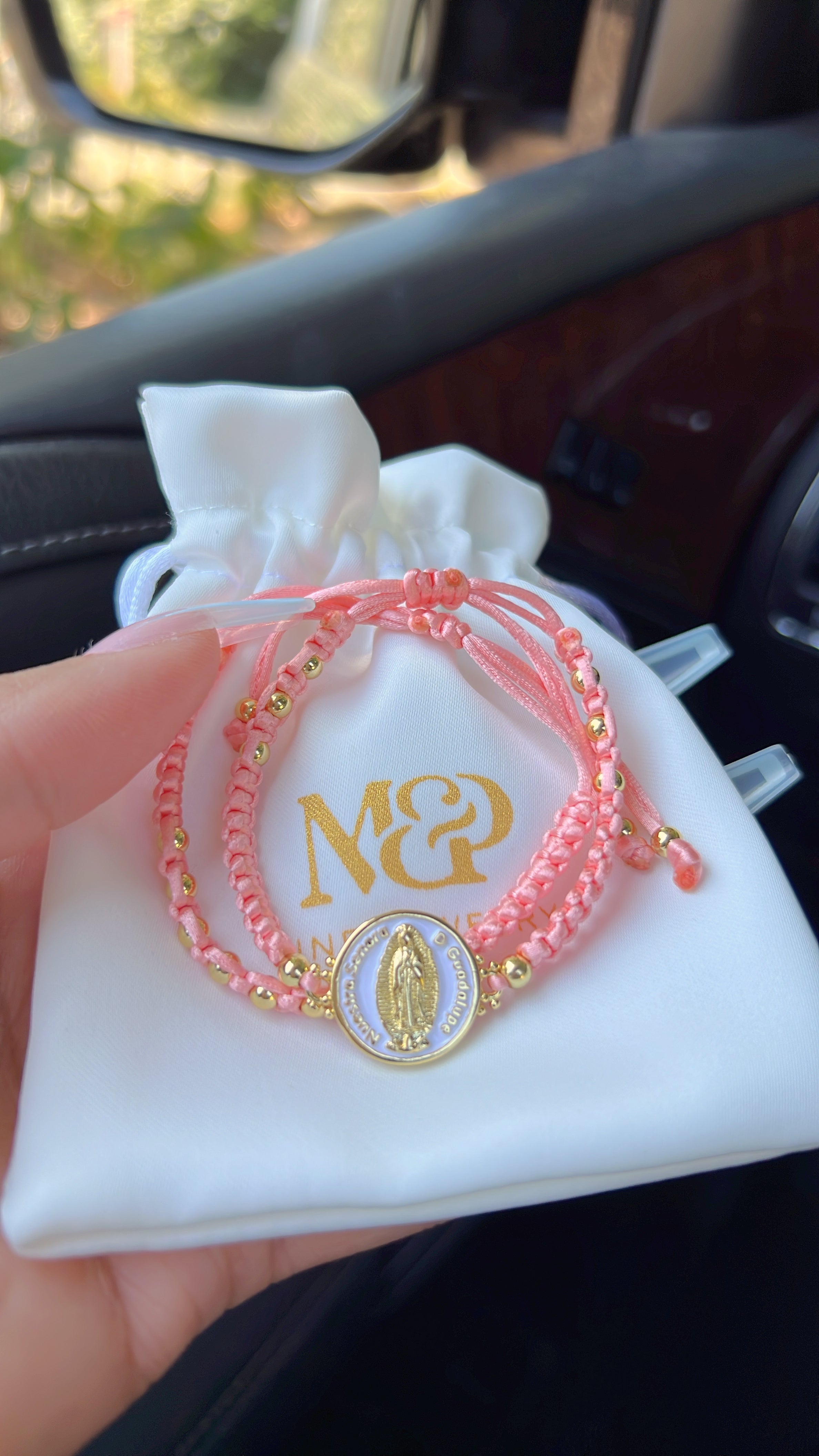 SET Pulsera Virgencita Bebé Mandarina