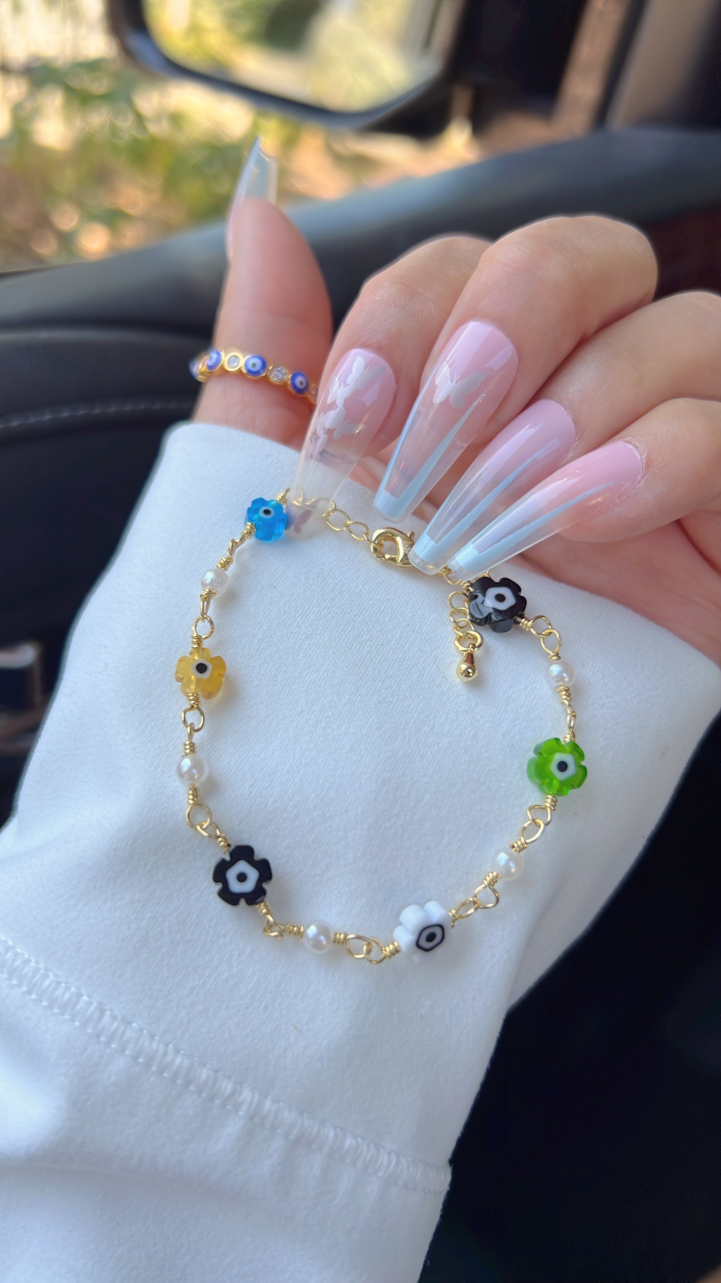 "Soft Girl" Evil Eye Bracelet