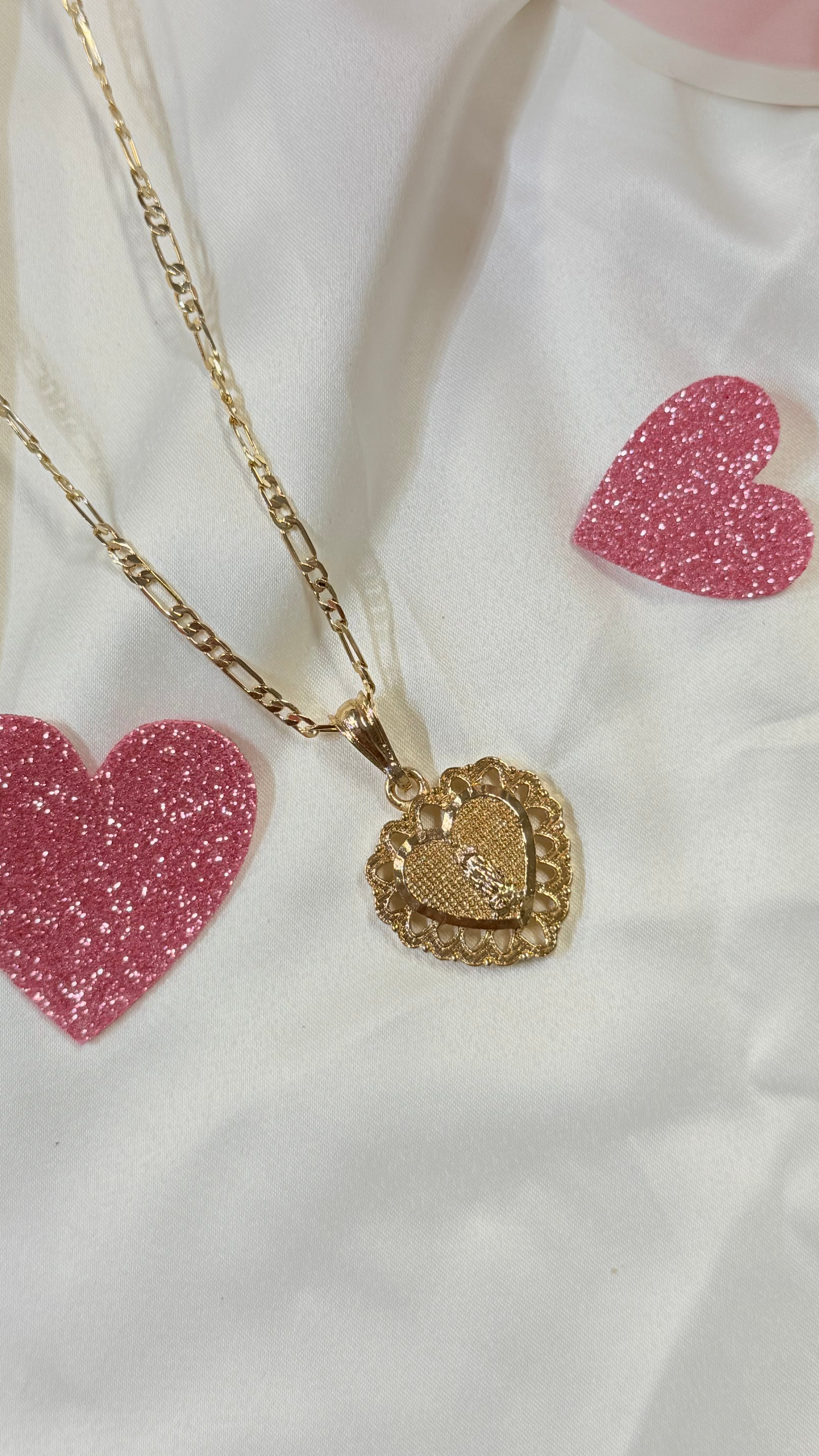 Blessed Virgin Mary Heart Necklace