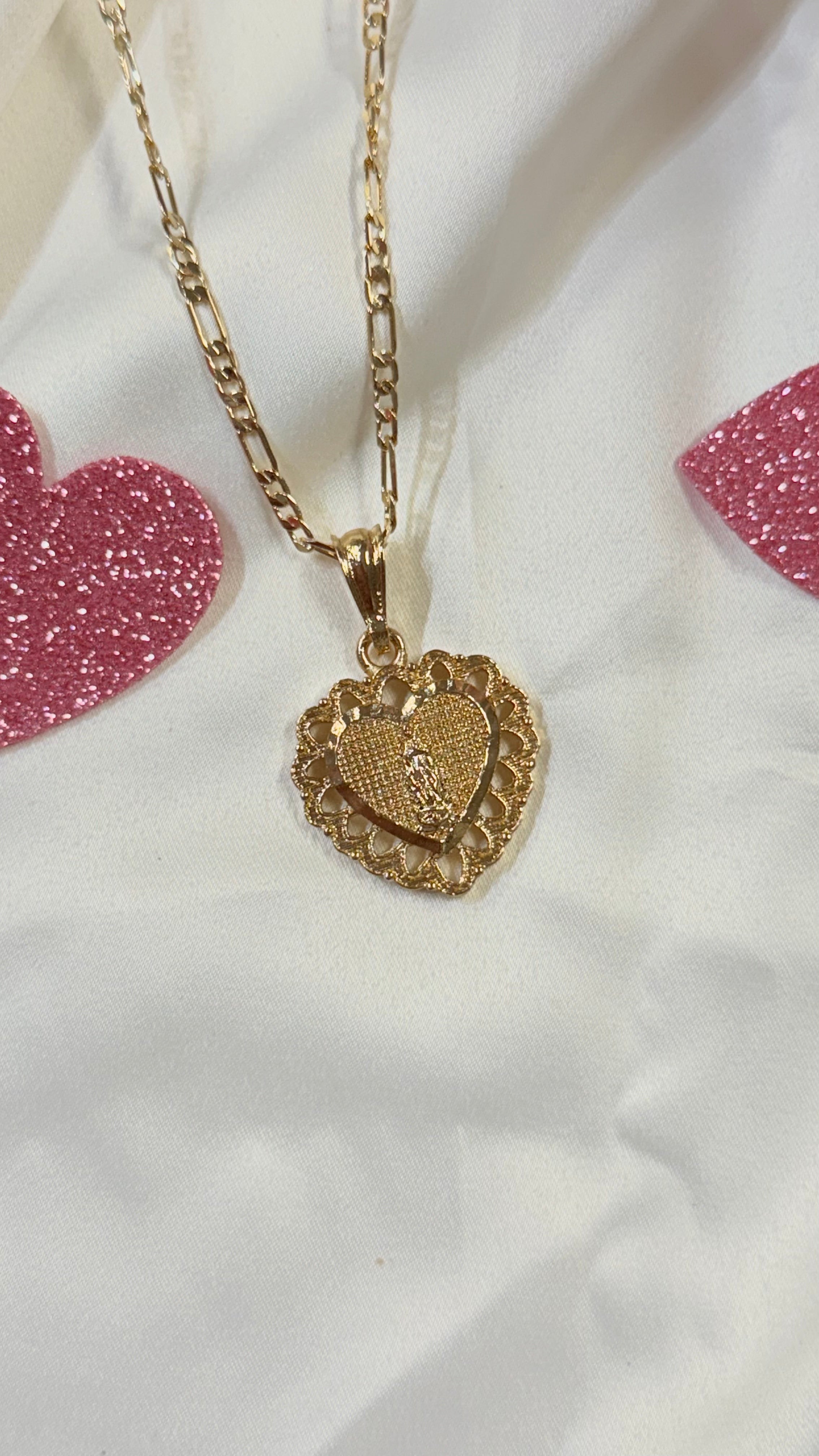 Blessed Virgin Mary Heart Necklace