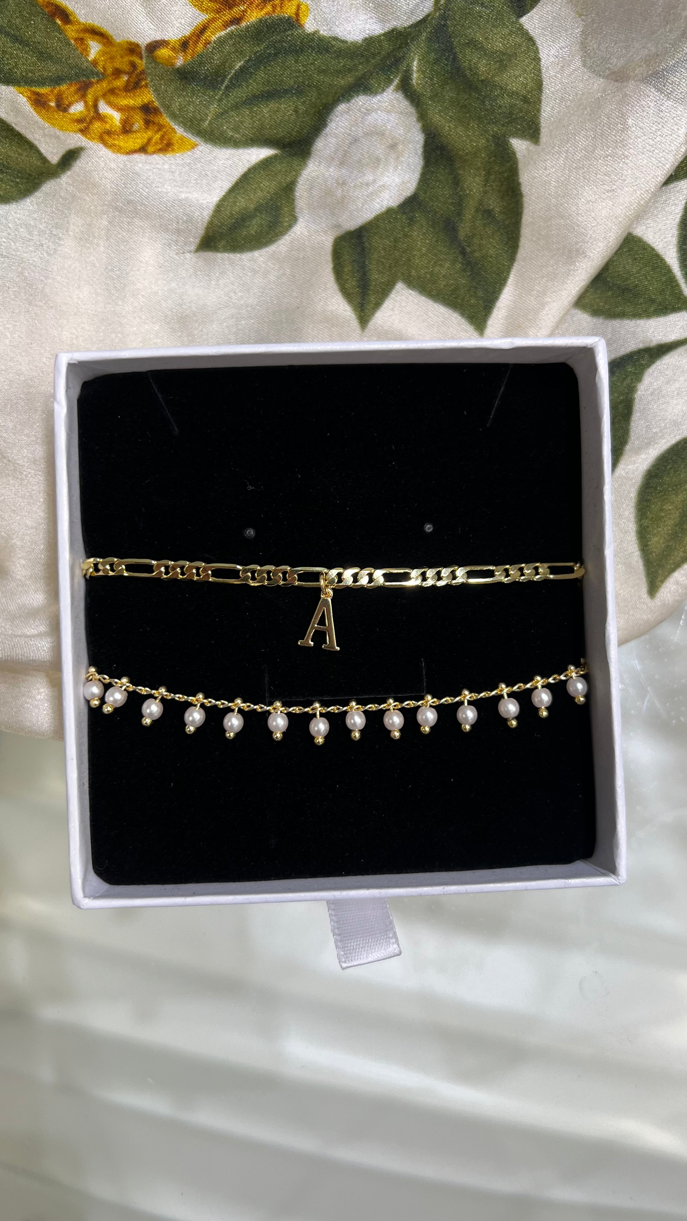 Goddess Initial Anklet Set