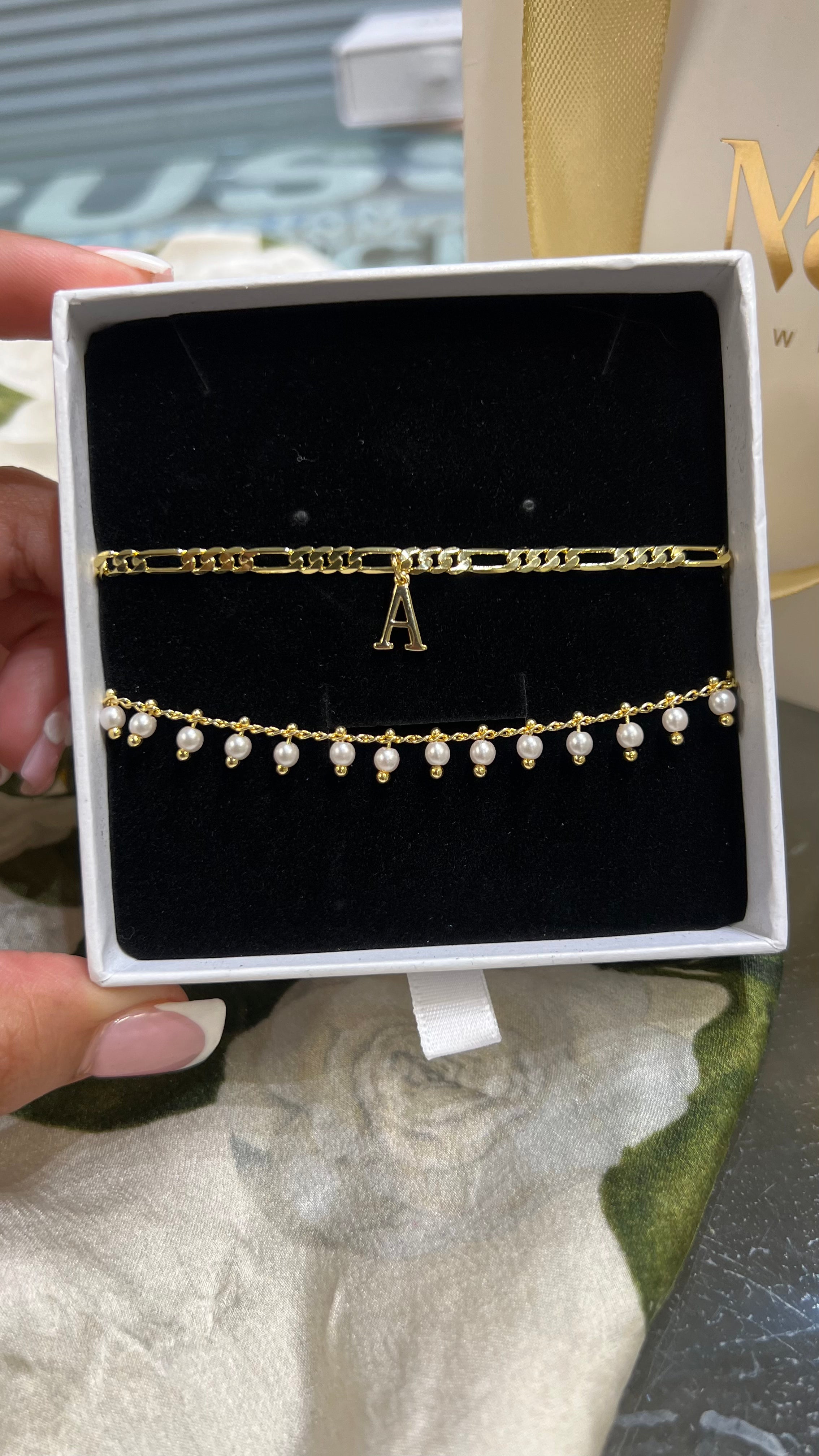 Goddess Initial Anklet Set