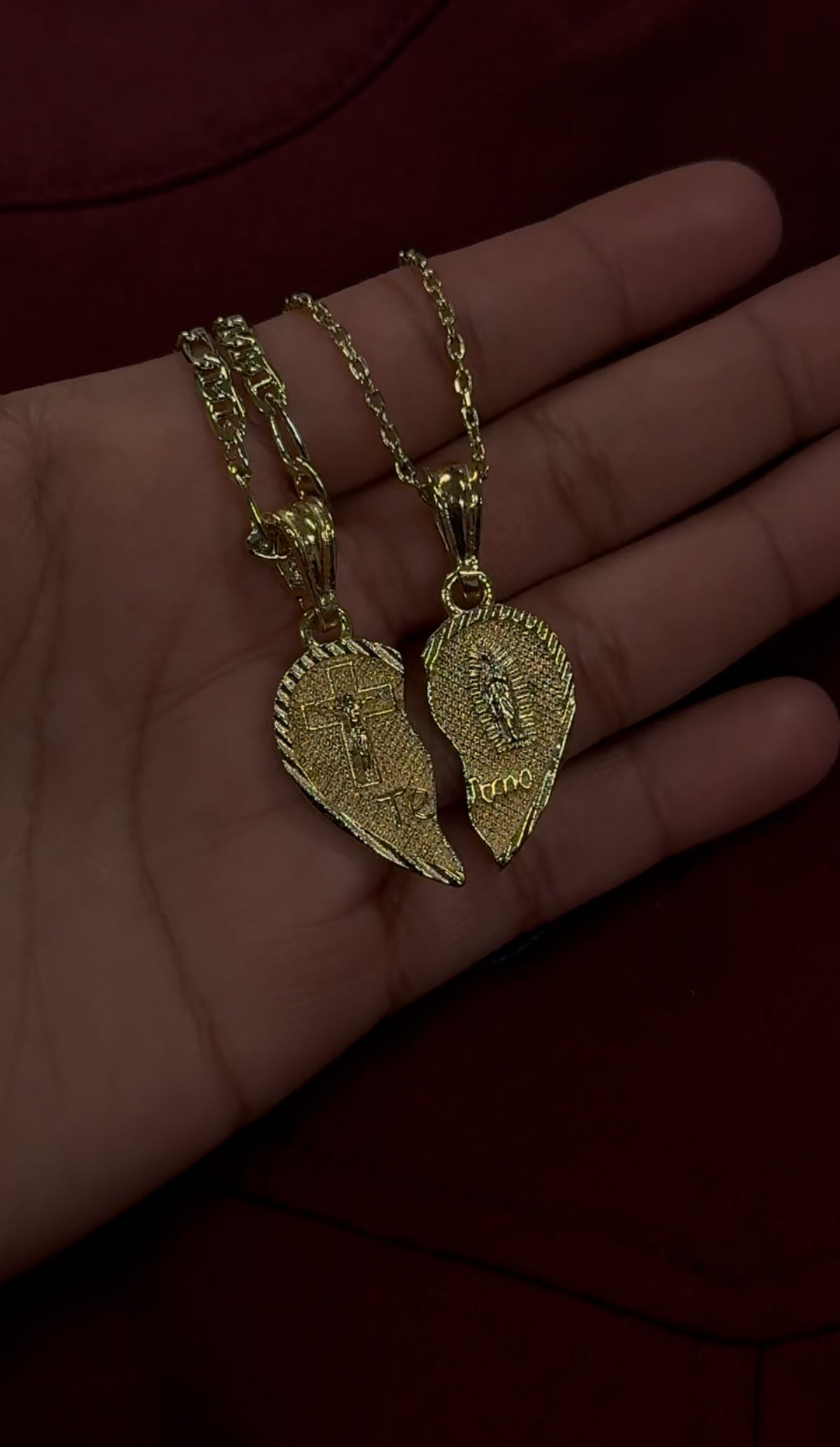 Pareja Inicial Corazón Collares