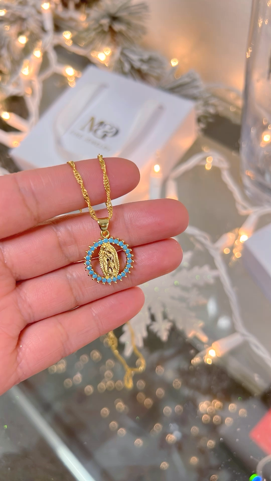 Blue Mary Necklace