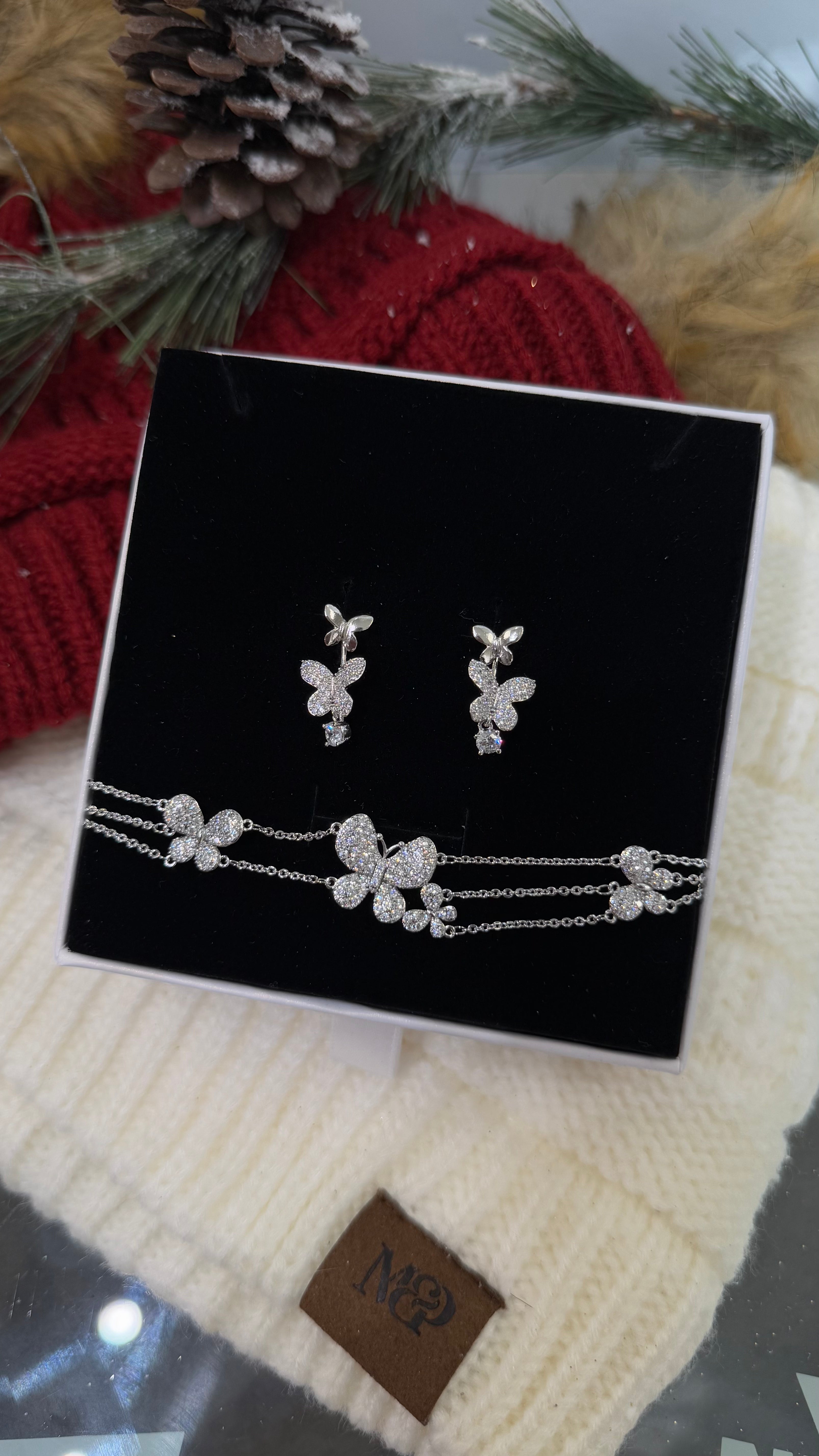 Whimsical Butterfly Bracelet & Earring Set