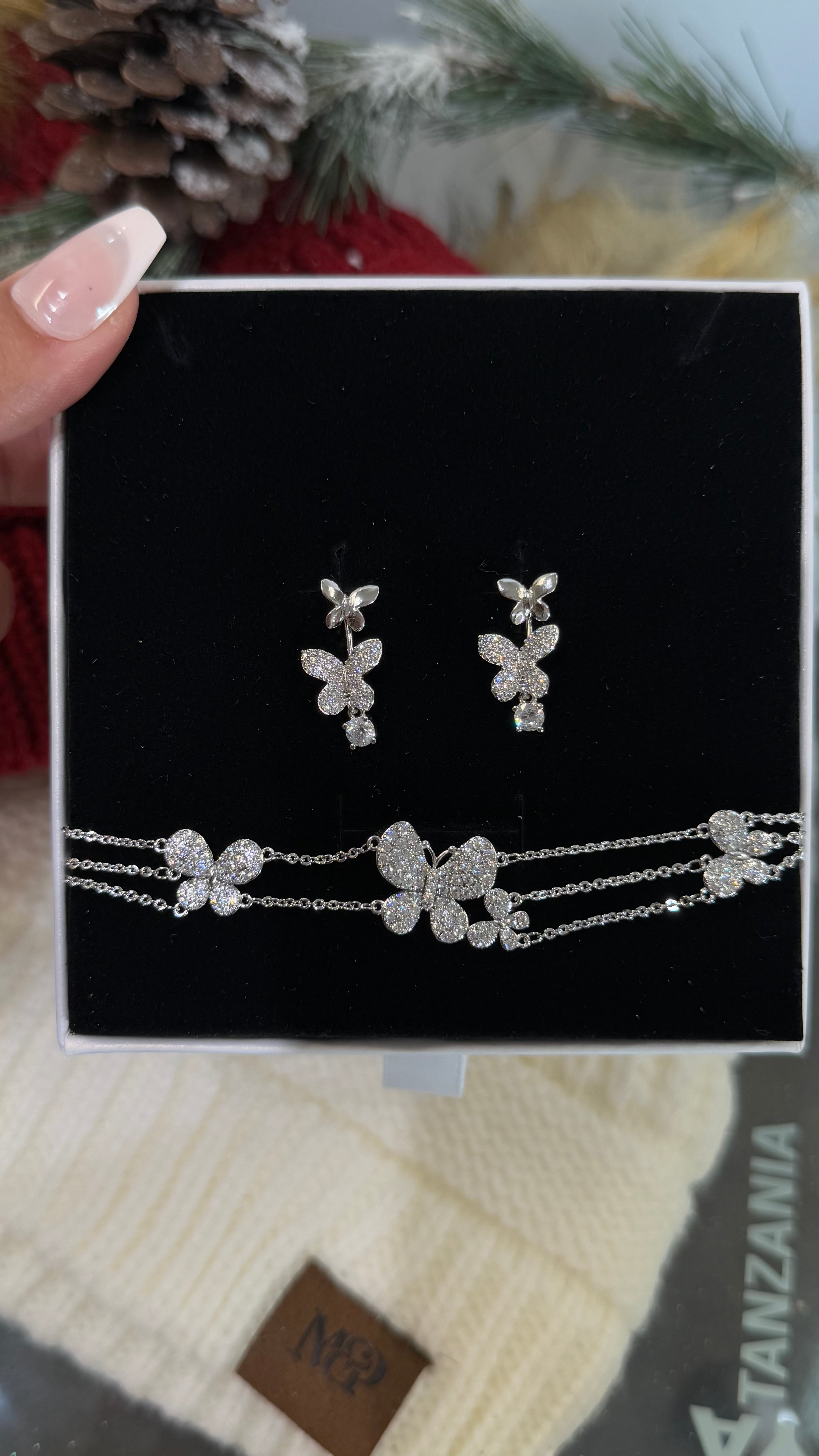 Whimsical Butterfly Bracelet & Earring Set