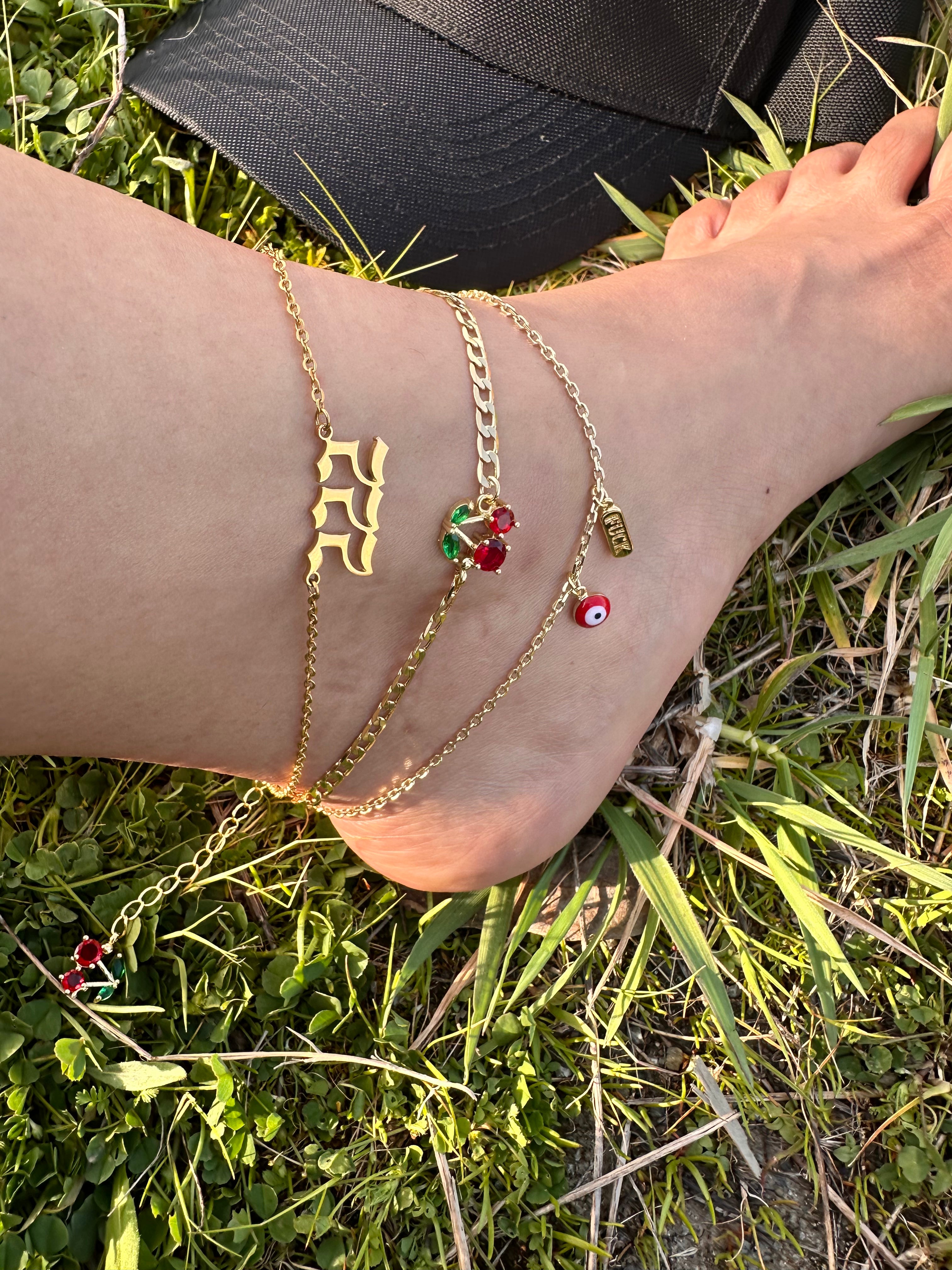 Cherry Red Protection Anklet