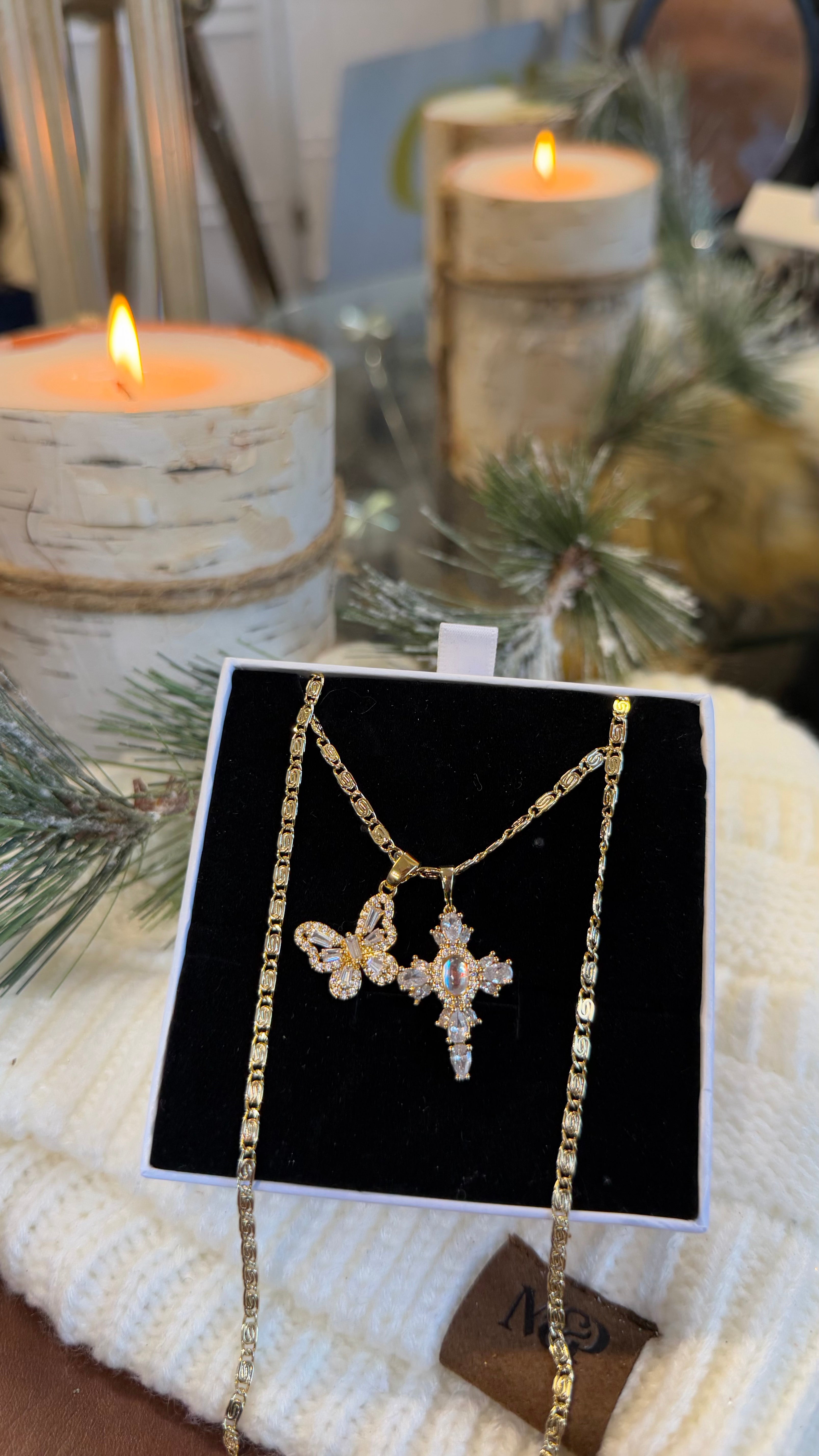 NYC Luminous Cross Necklace