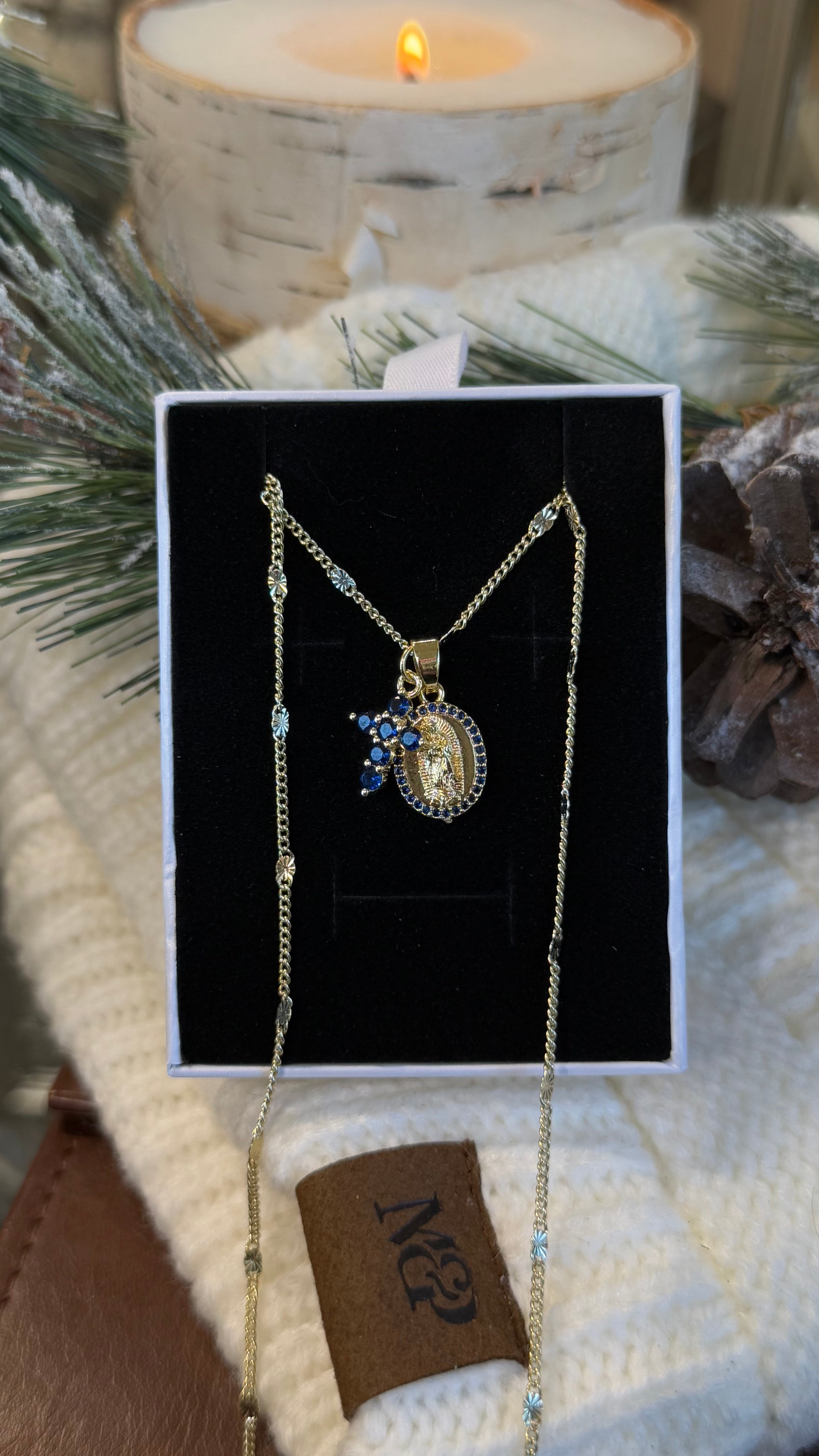 Noche Buena Virgin Maria Necklace