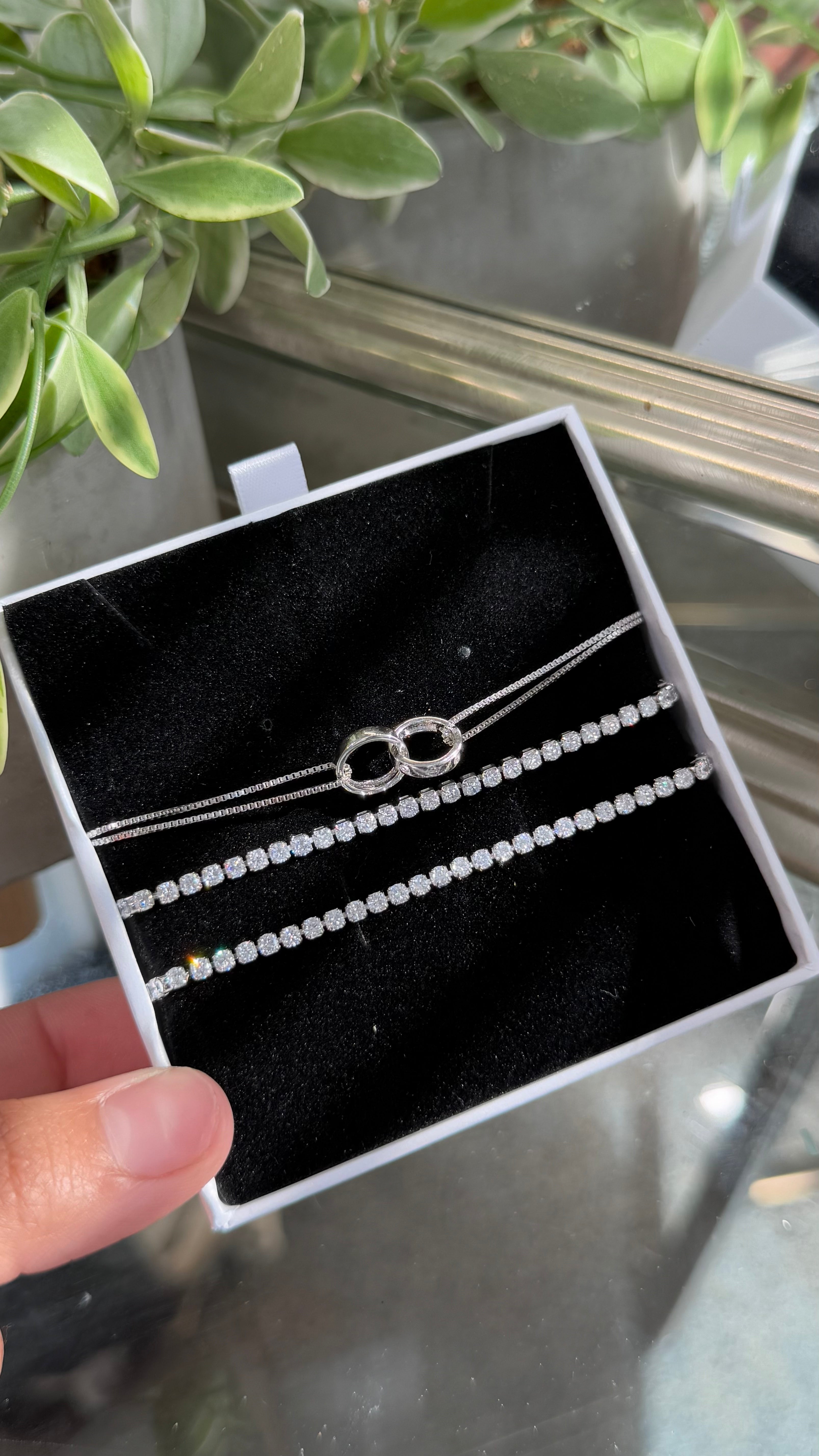 Sterling Shine Bracelet Set