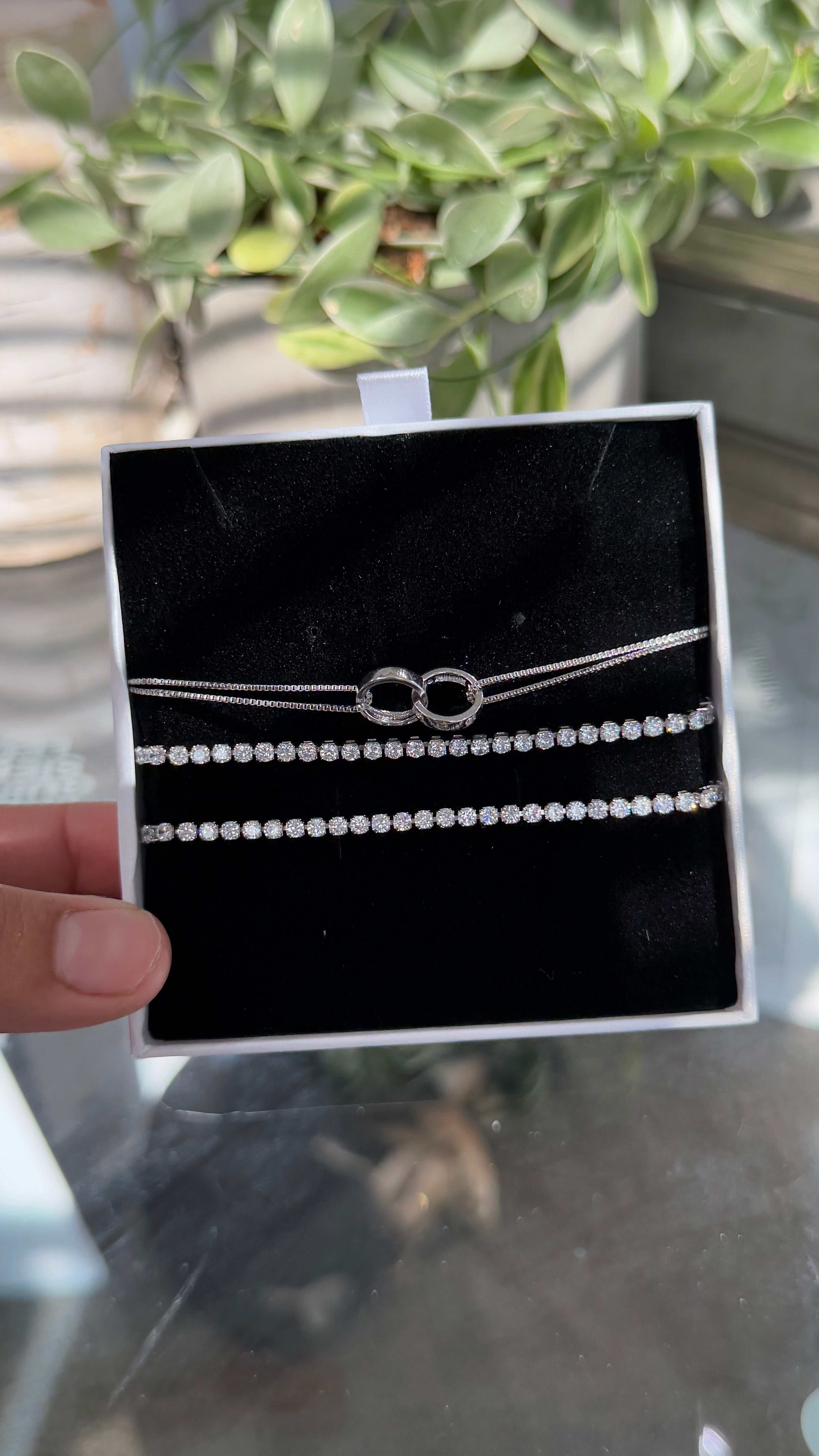 Sterling Shine Bracelet Set