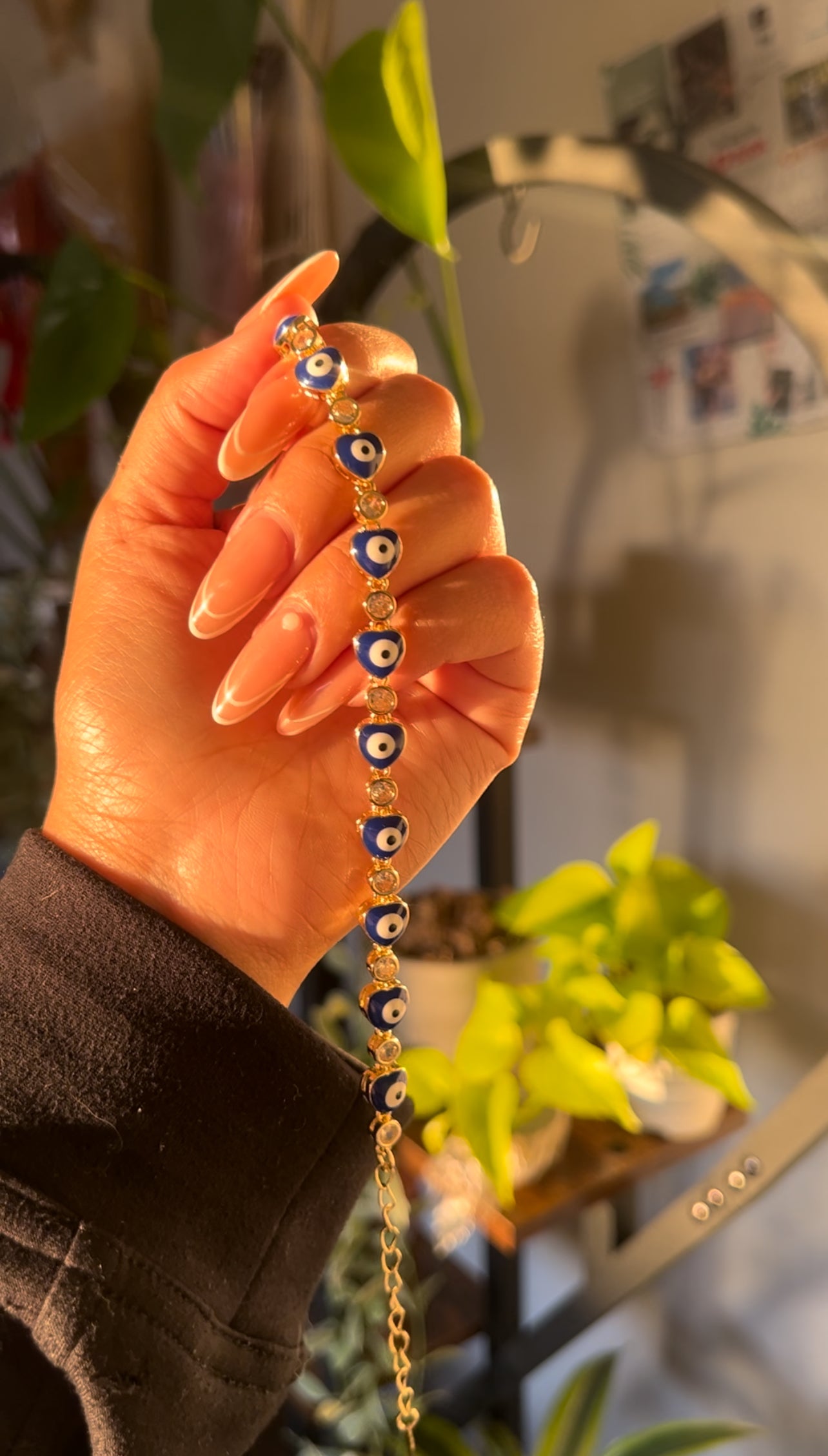 Dark Blue Love Evil Eye Bracelet