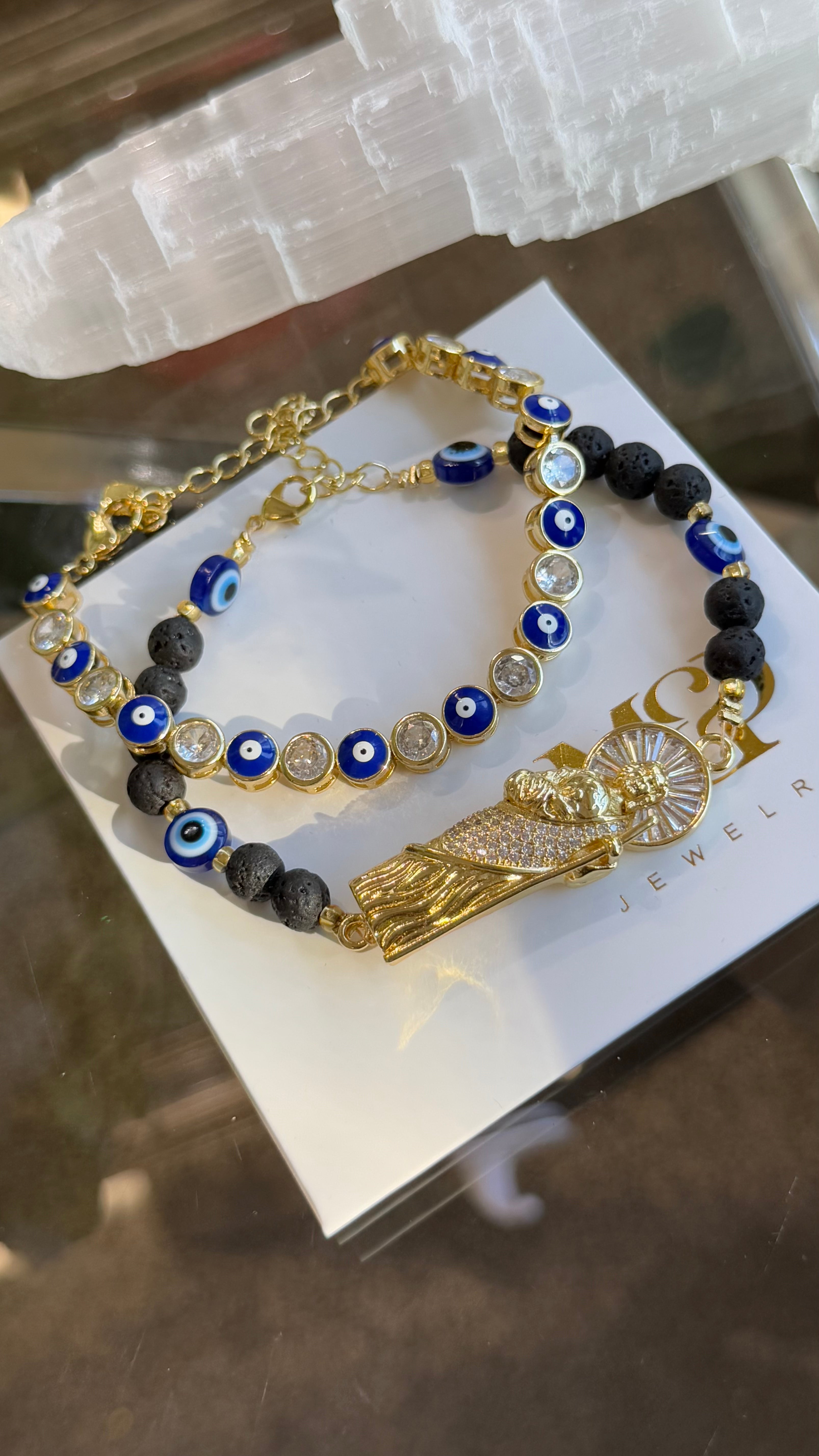 Saint Jude Blue Bracelet Set