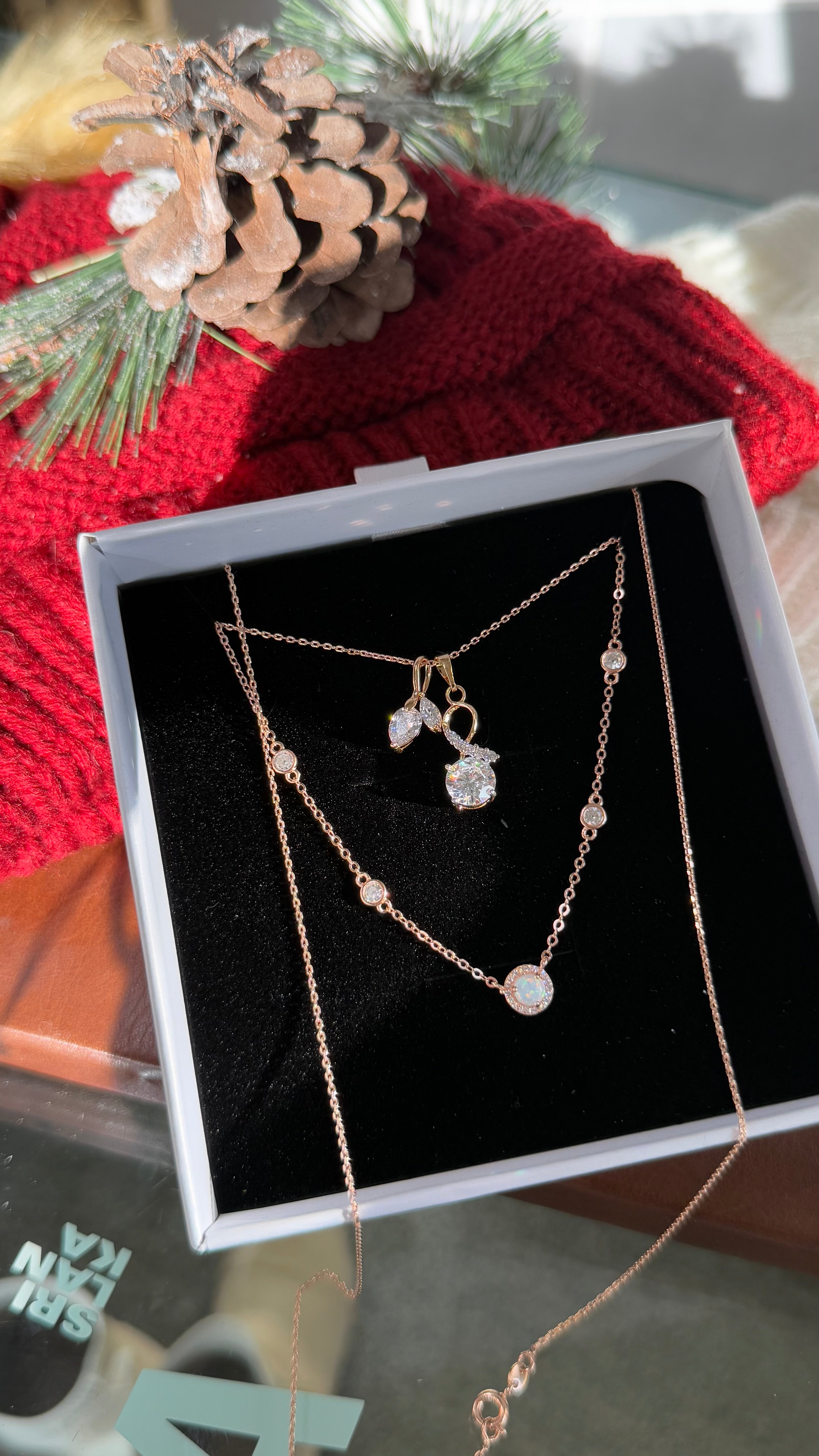 Champagne Opal Necklace Set