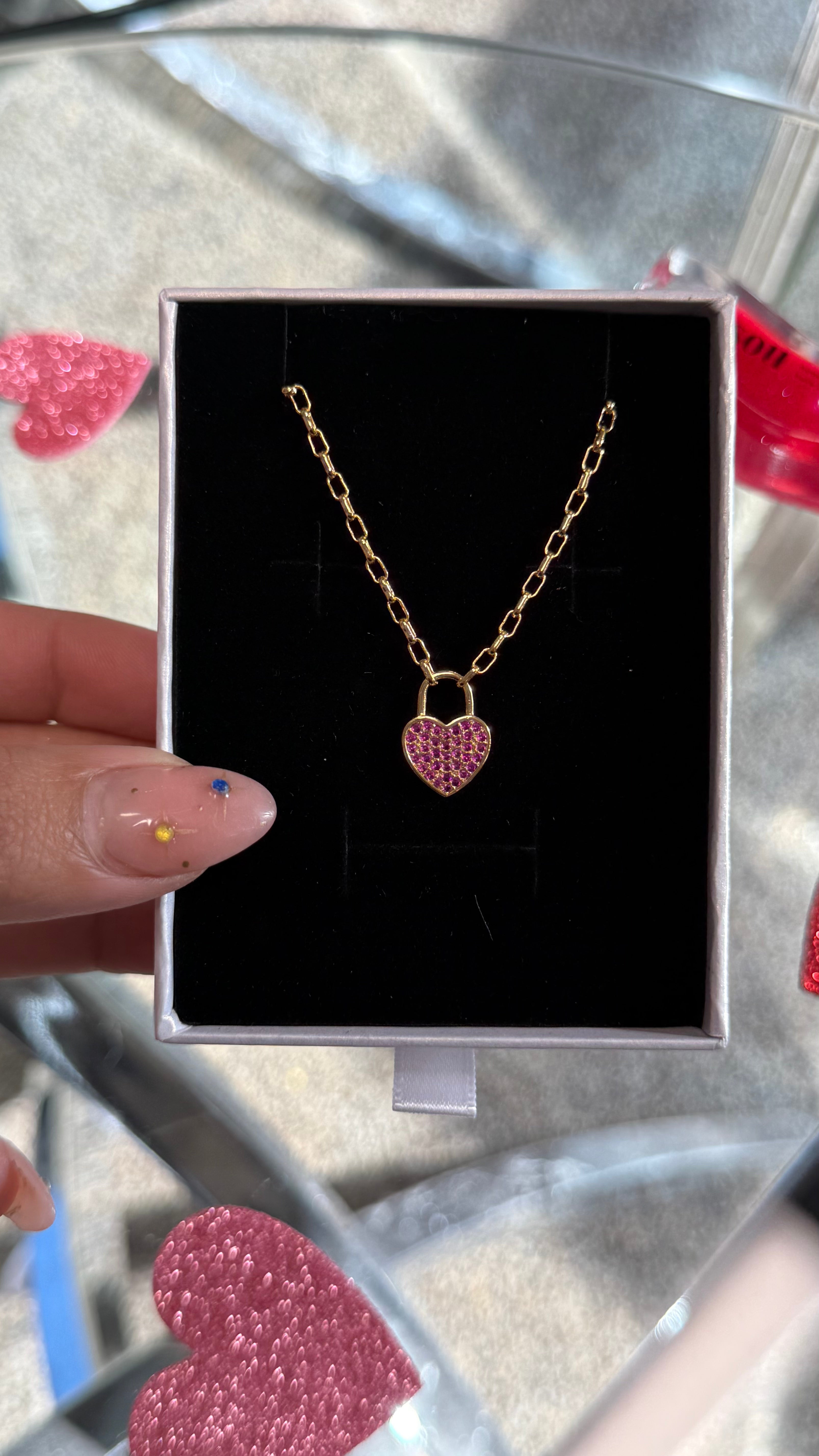 Paperclip "Be Mine" Heart Necklace