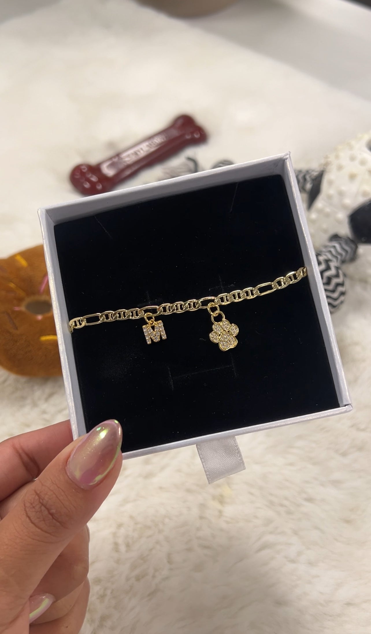 Initial Paw Bracelet