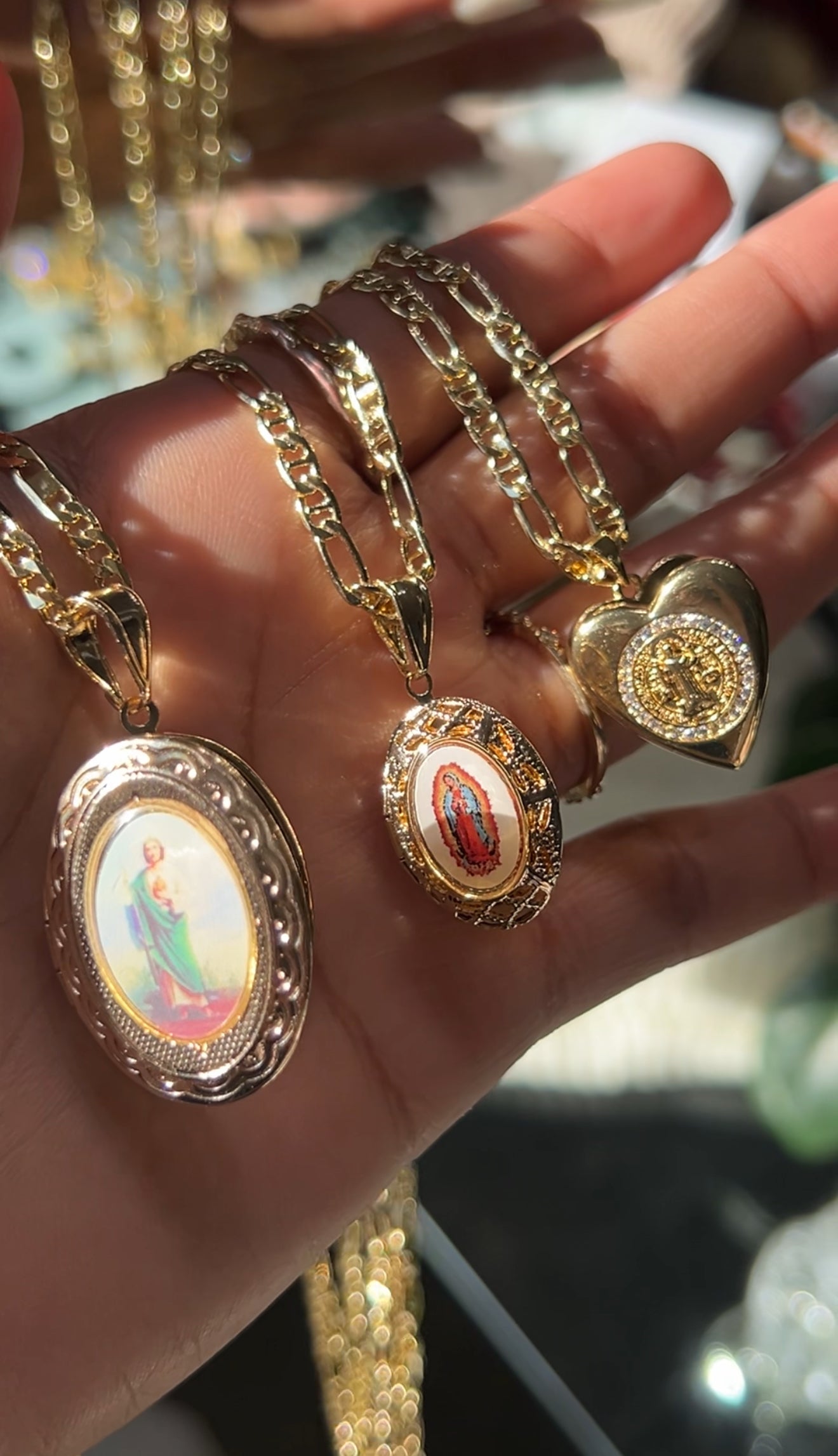 Red Virgin Mary Picture Locket