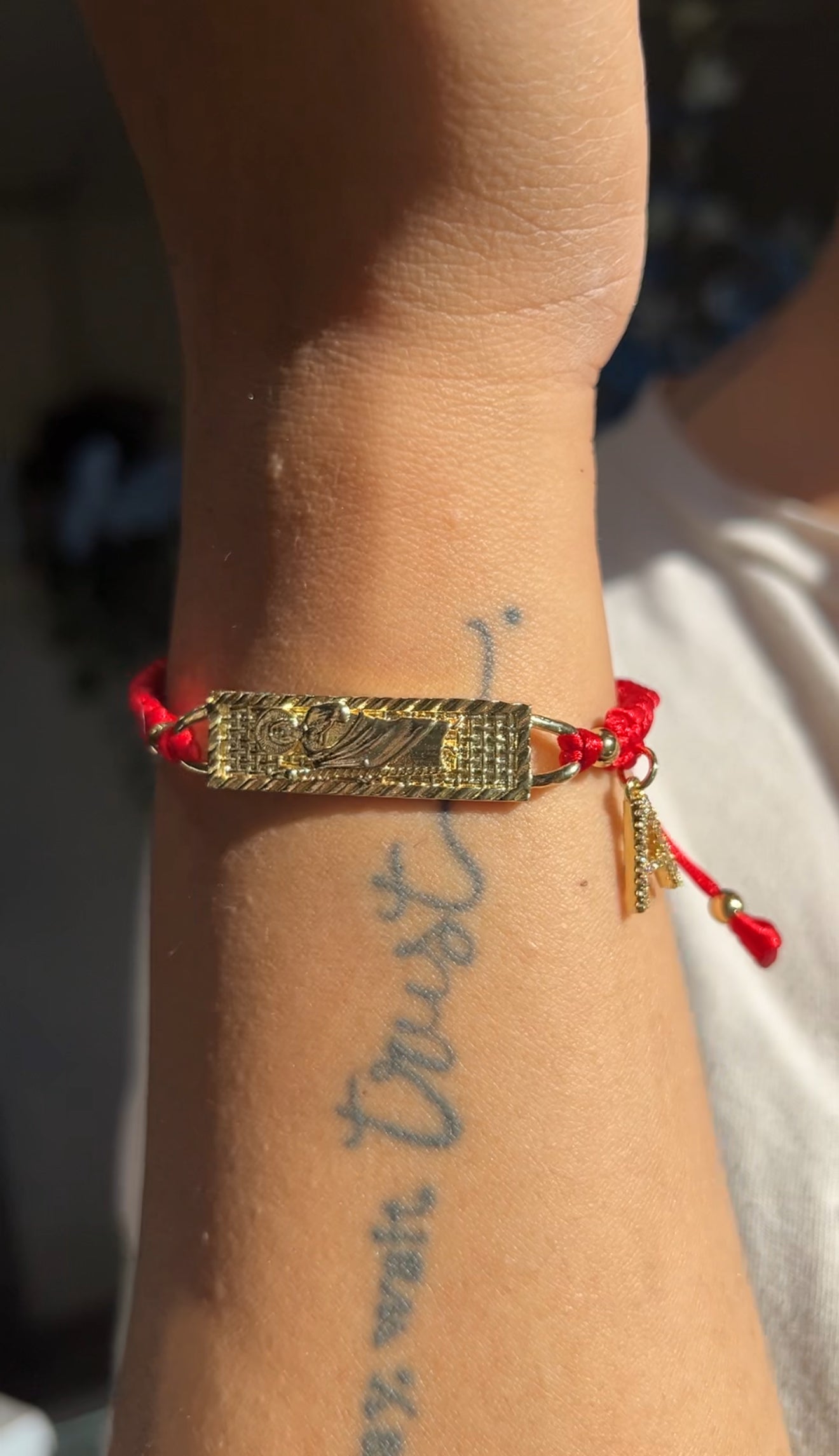 San Judas Tadeo Pulsera de Bendiciones (Red)