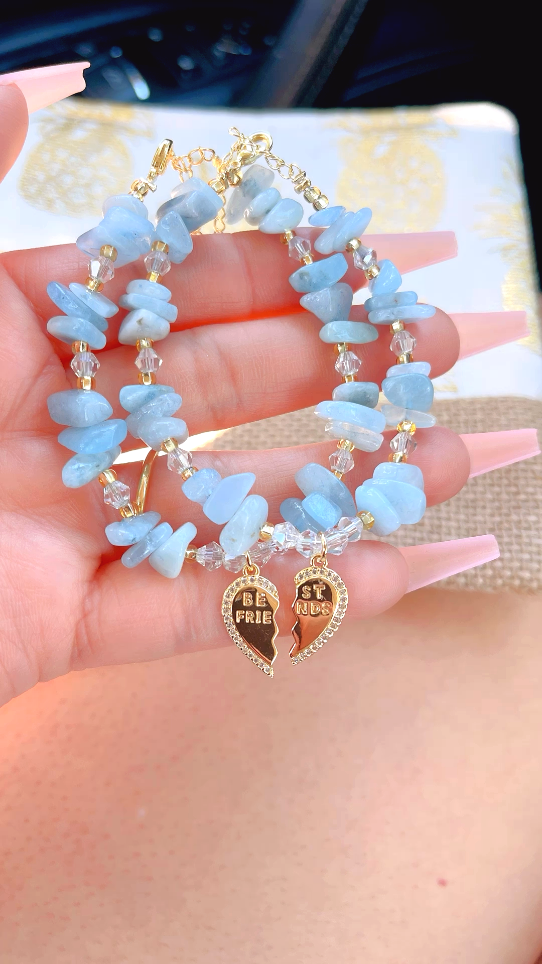 Collares de corazón de mejores amigos