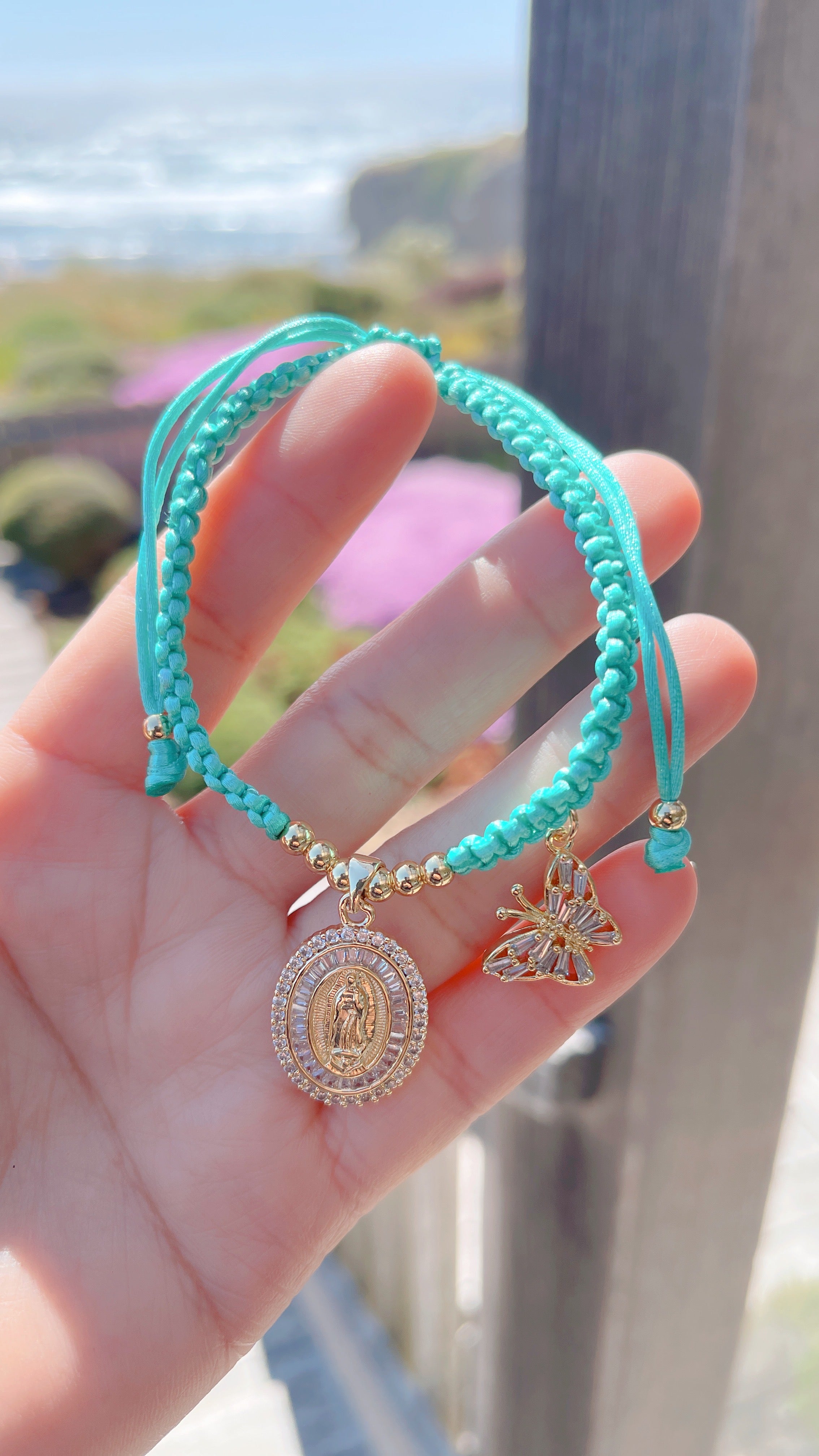Aquamarine Virgencita Bracelet