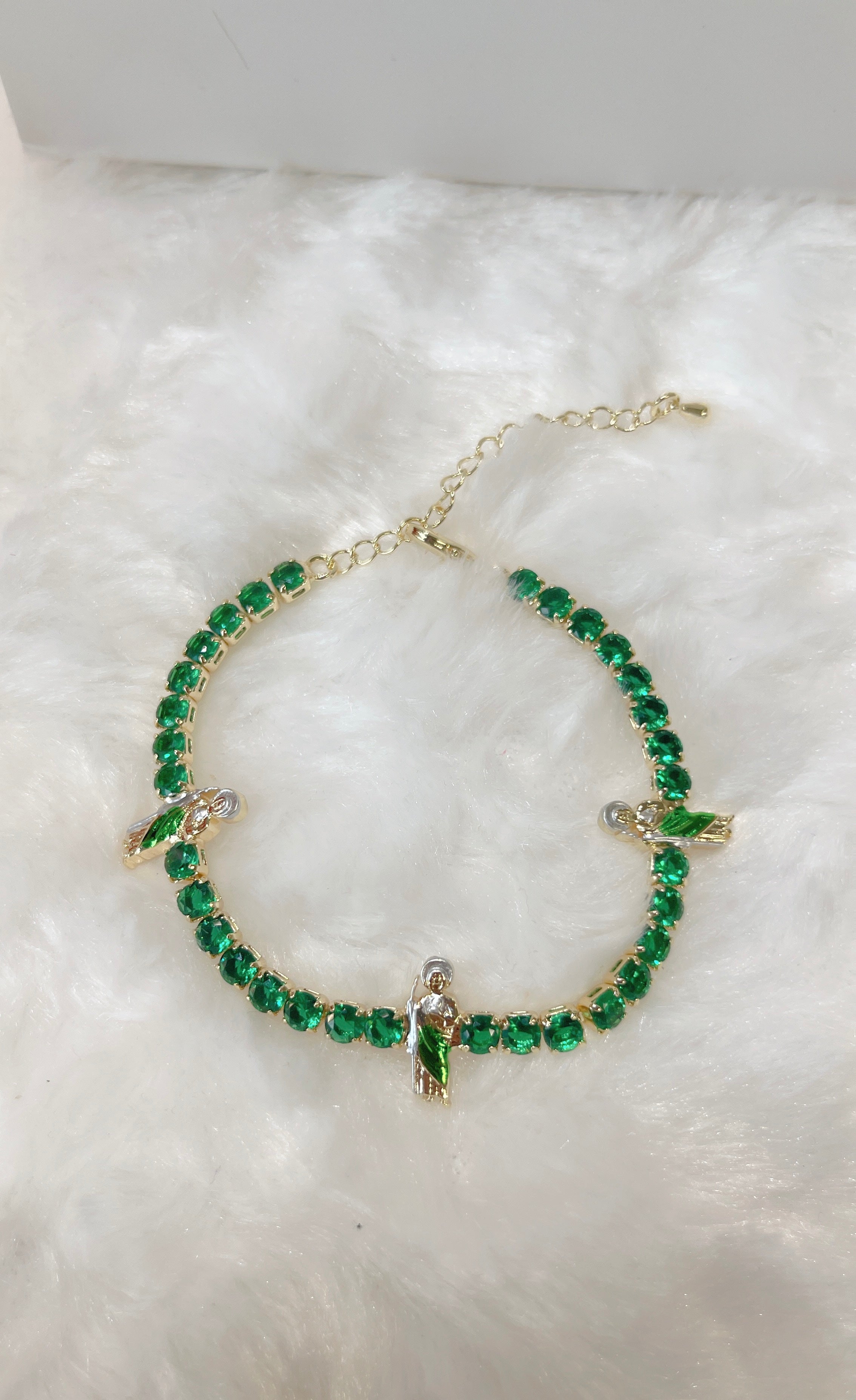 Verde-Verde Saint Jude Tennis Bracelet