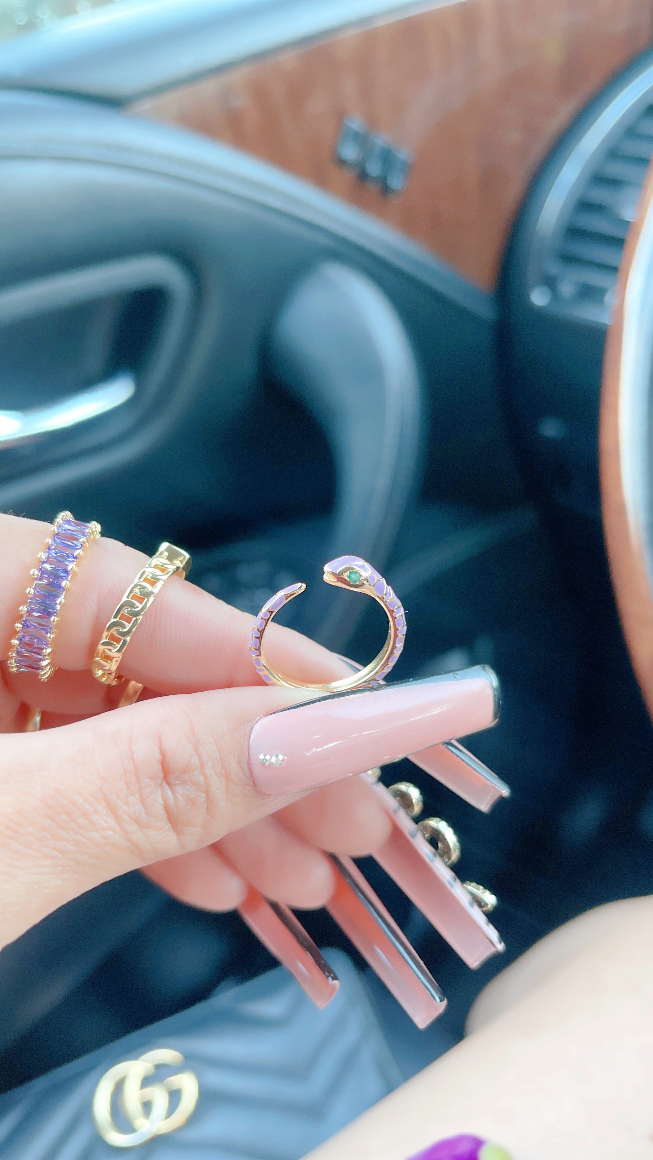 Lavender Snake Ring