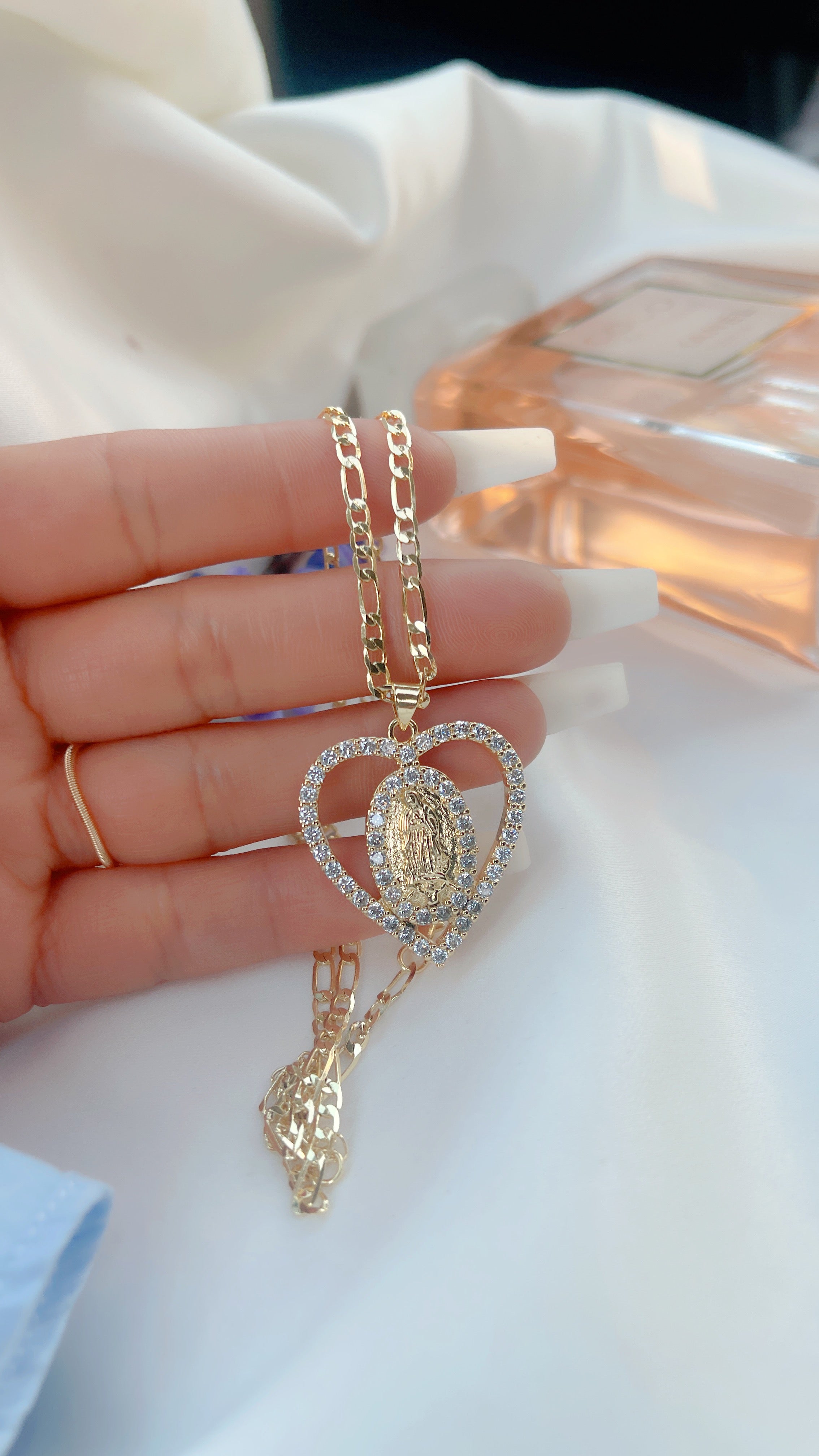 Mary Heart Necklace